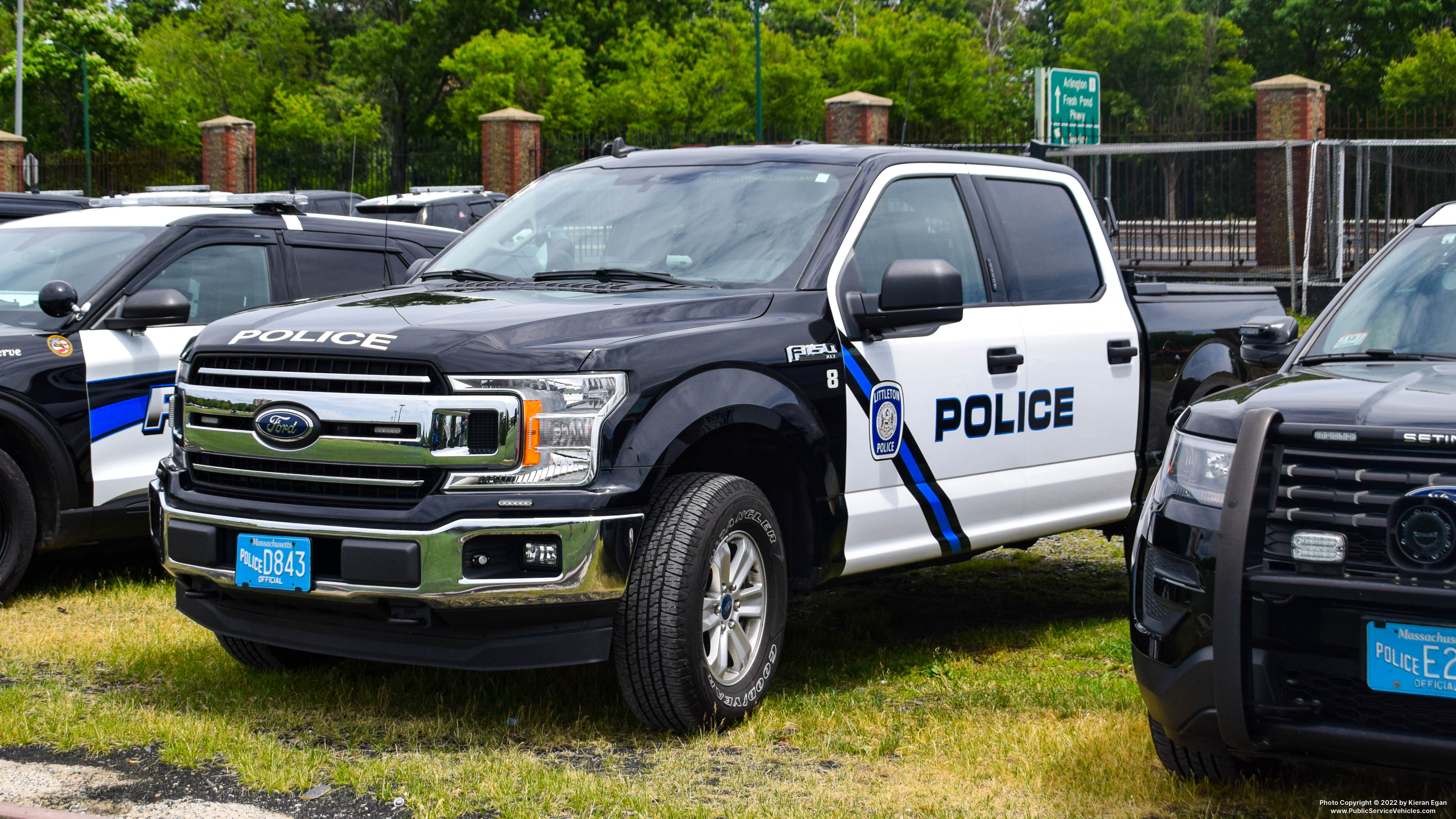 A photo  of Littleton Police
            Car 8, a 2020 Ford F-150 Crew Cab XLT             taken by Kieran Egan