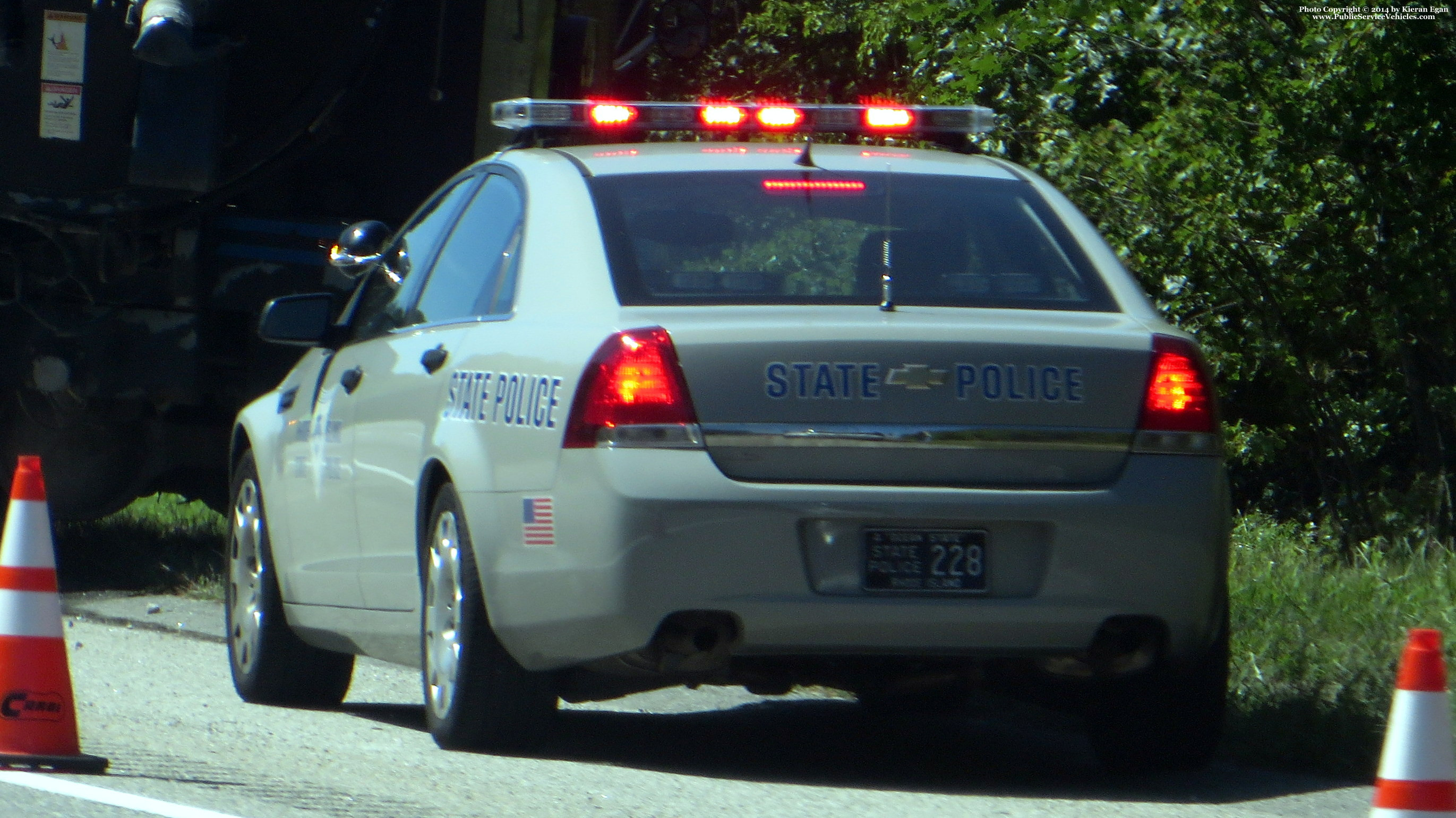 A photo  of Rhode Island State Police
            Cruiser 228, a 2013 Chevrolet Caprice             taken by Kieran Egan