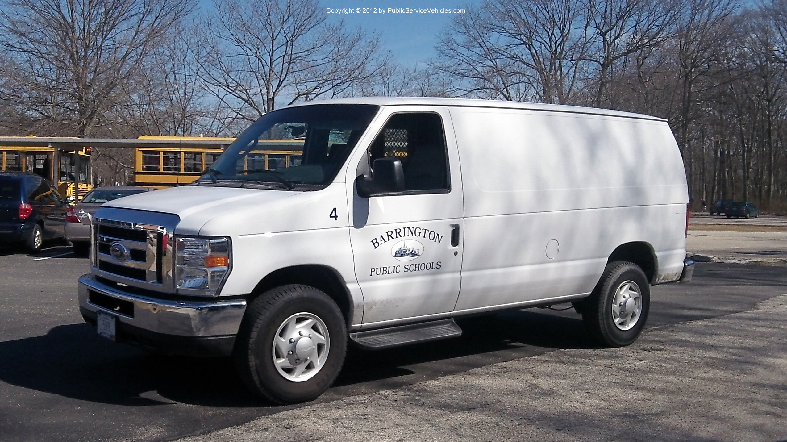 A photo  of Barrington Public Schools
            Van 4, a 2009-2011 Ford E-Series             taken by Kieran Egan