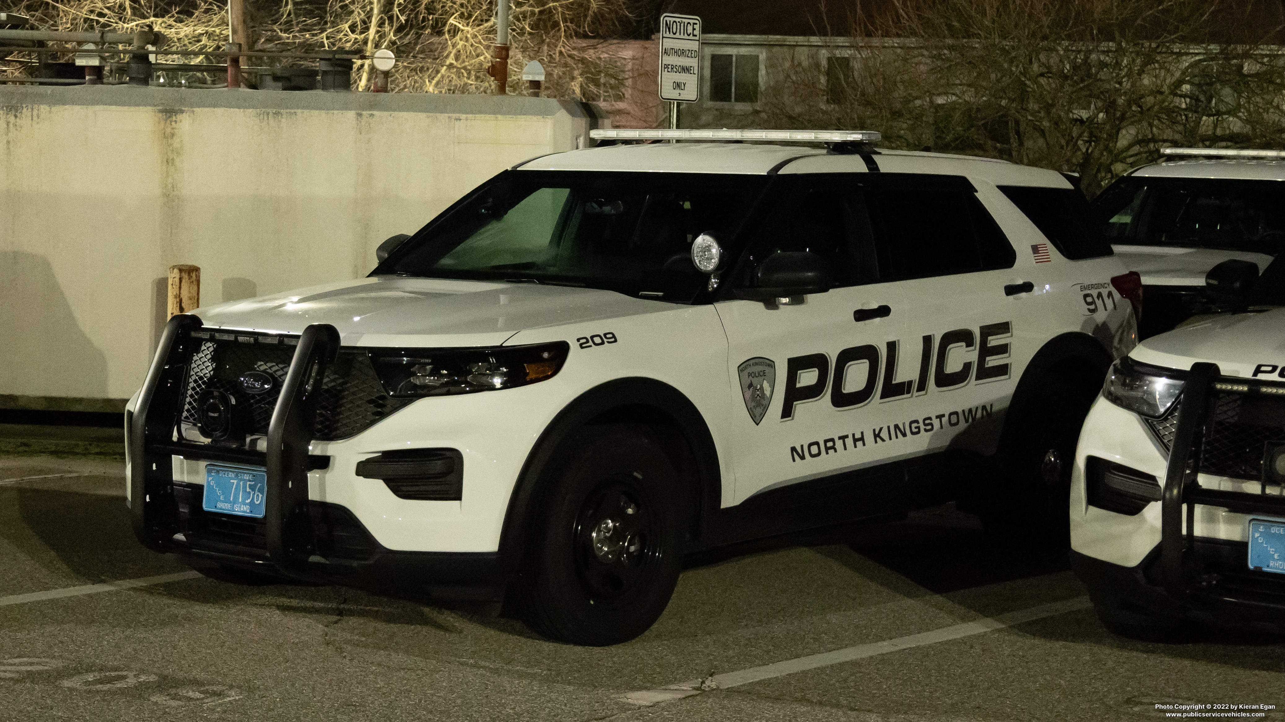 A photo  of North Kingstown Police
            Cruiser 209, a 2022 Ford Police Interceptor Utility             taken by Kieran Egan