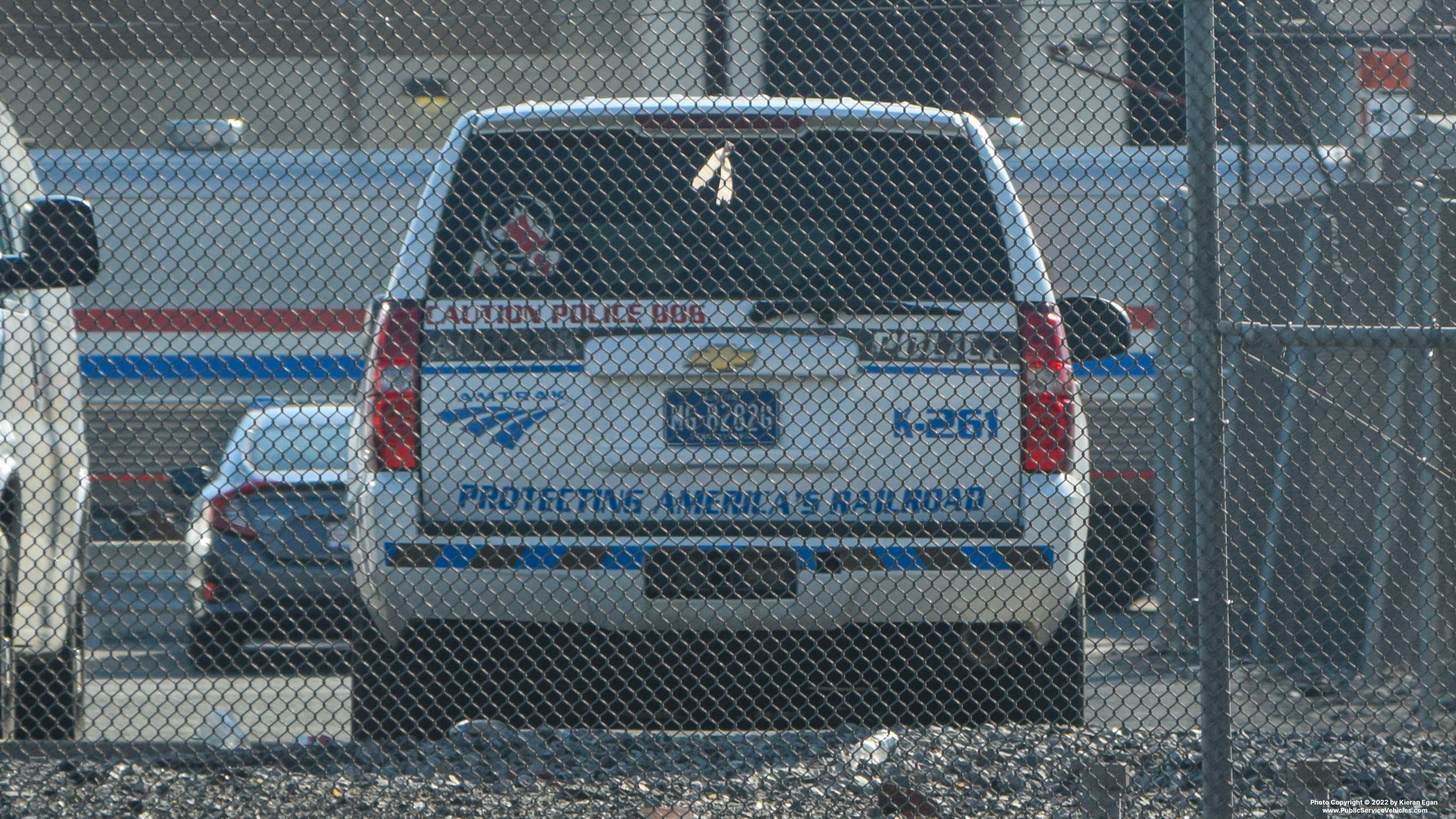 A photo  of Amtrak Police
            Cruiser 261, a 2007-2014 Chevrolet Tahoe             taken by Kieran Egan