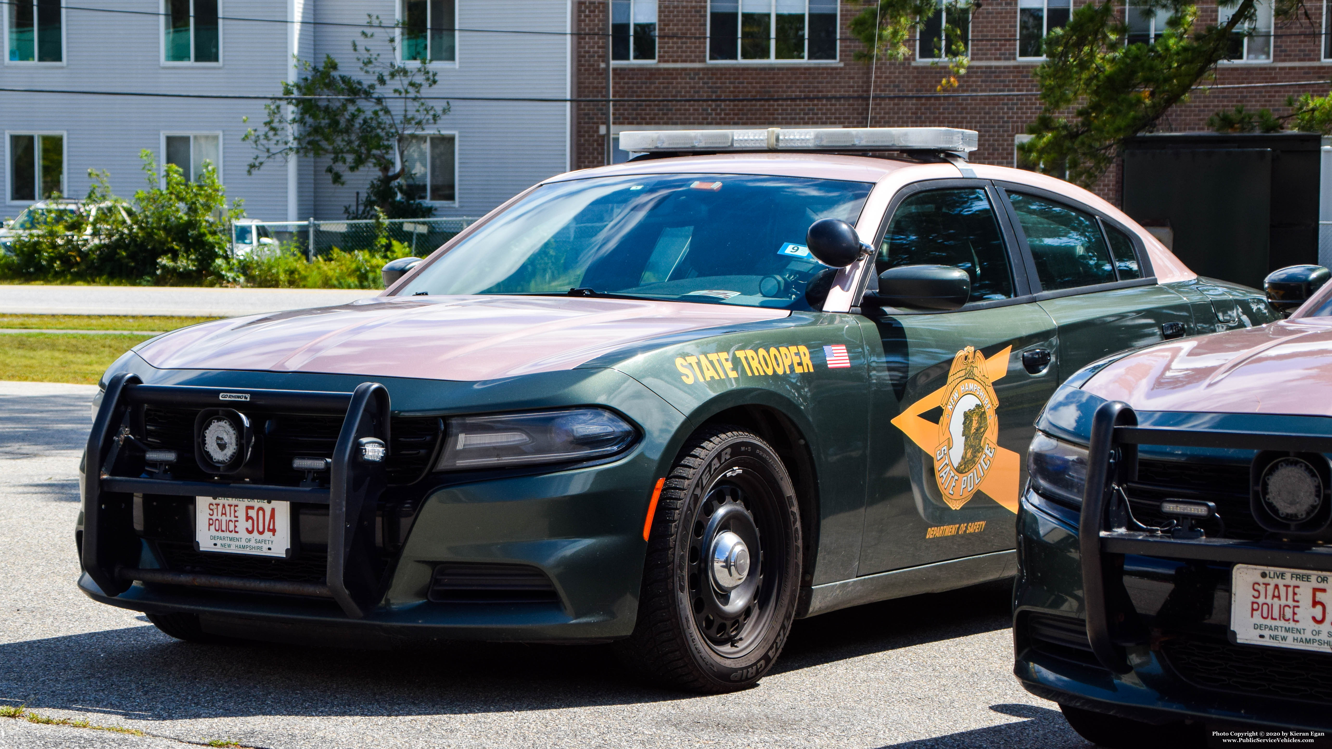 A photo  of New Hampshire State Police
            Cruiser 504, a 2015-2019 Dodge Charger             taken by Kieran Egan
