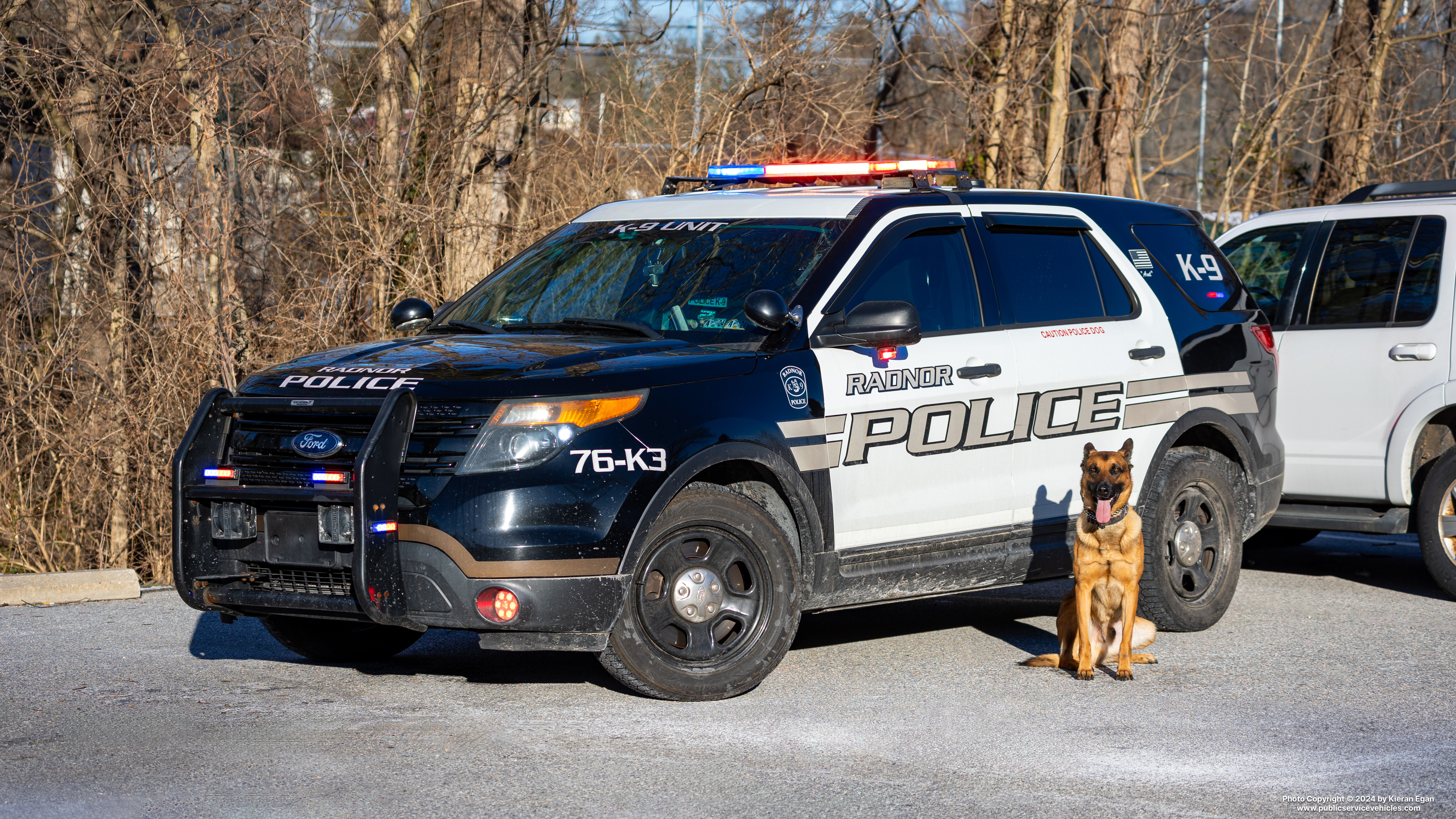 A photo  of Radnor Township Police
            Cruiser 76-K3, a 2013-2015 Ford Police Interceptor Utility             taken by Kieran Egan