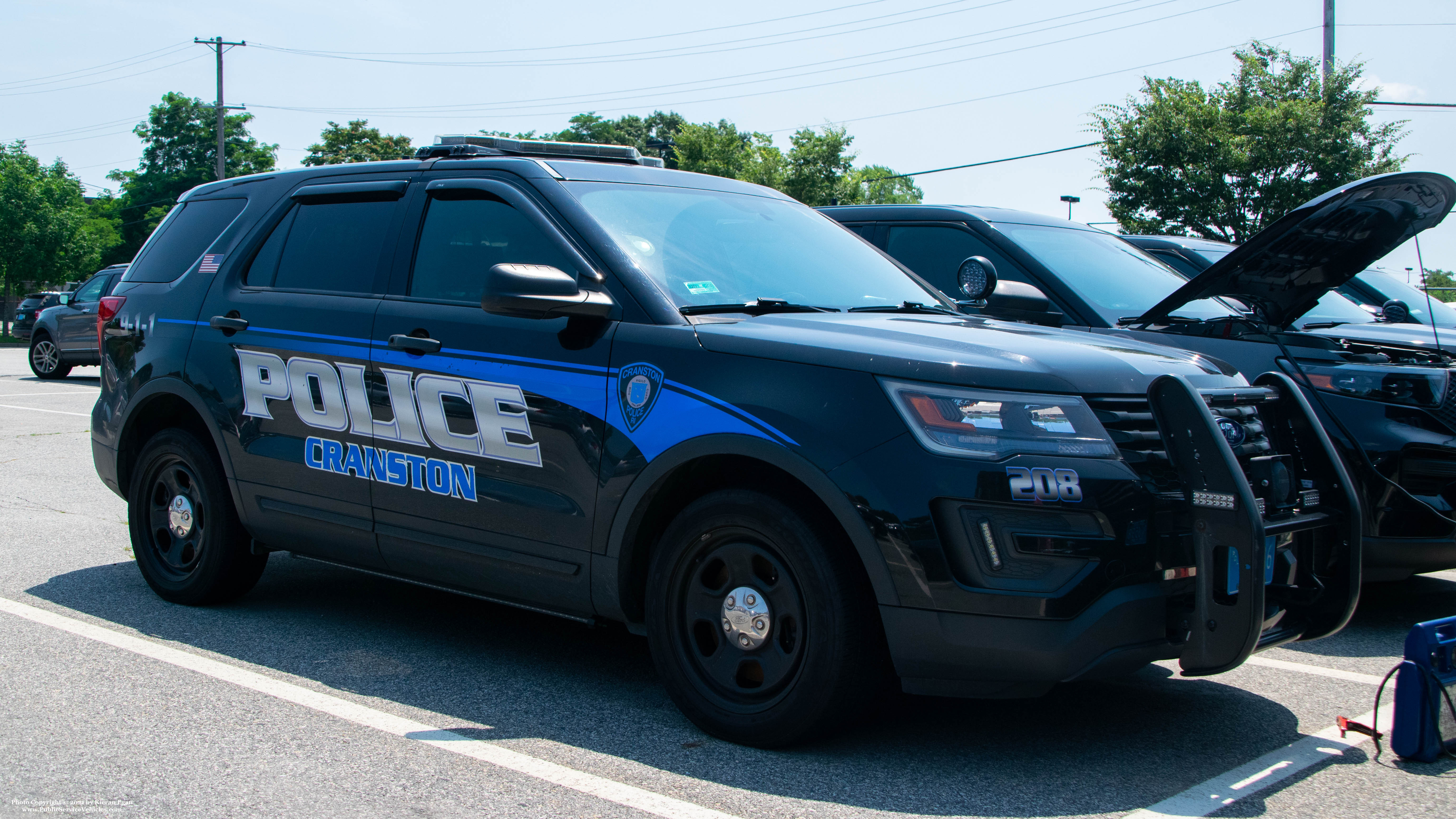 A photo  of Cranston Police
            Cruiser 208, a 2017 Ford Police Interceptor Utility             taken by Kieran Egan