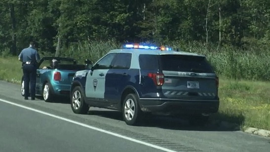 A photo  of Massachusetts State Police
            Cruiser 338, a 2018 Ford Police Interceptor Utility             taken by @riemergencyvehicles