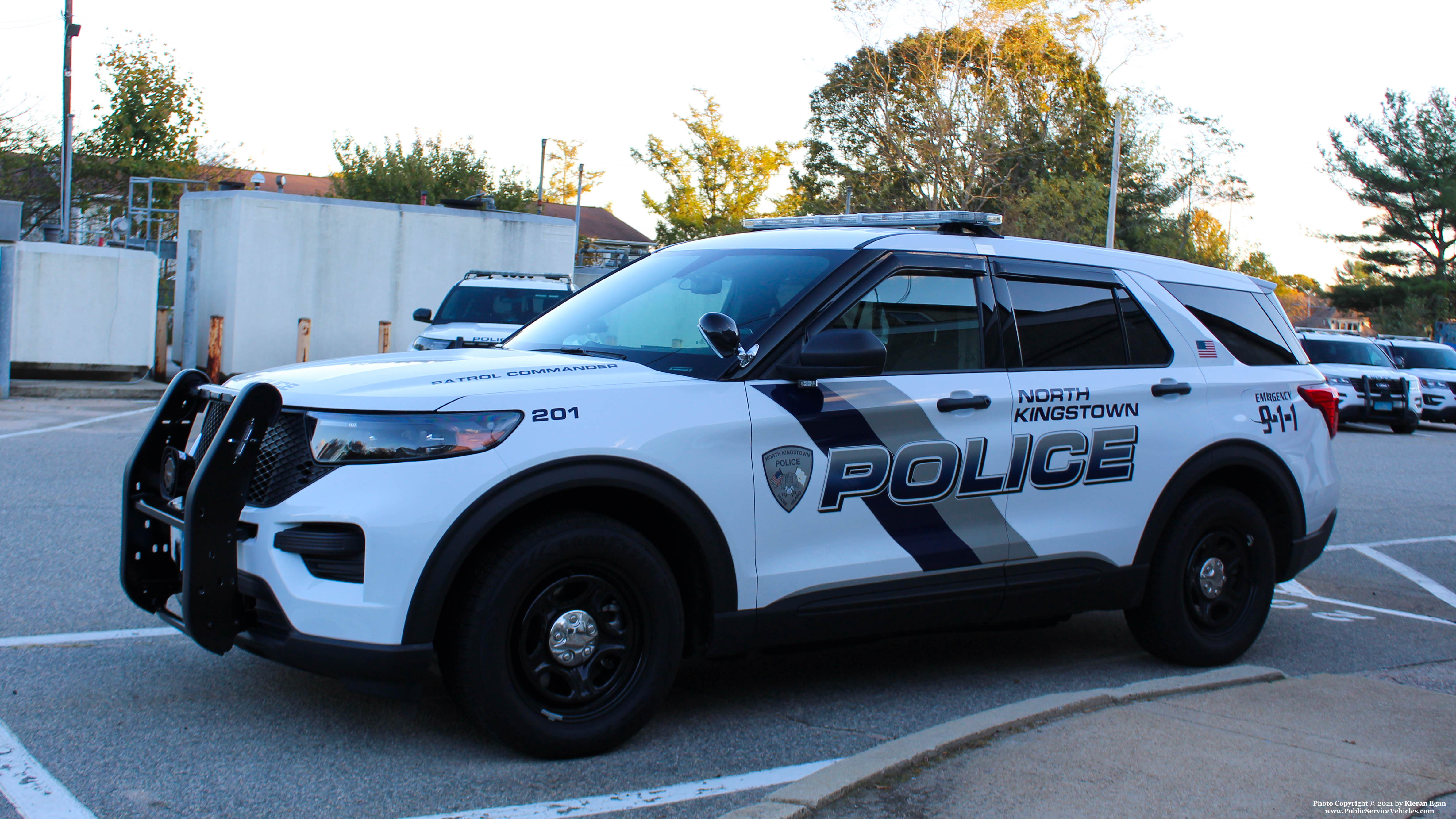 A photo  of North Kingstown Police
            Cruiser 201, a 2021 Ford Police Interceptor Utility             taken by Kieran Egan