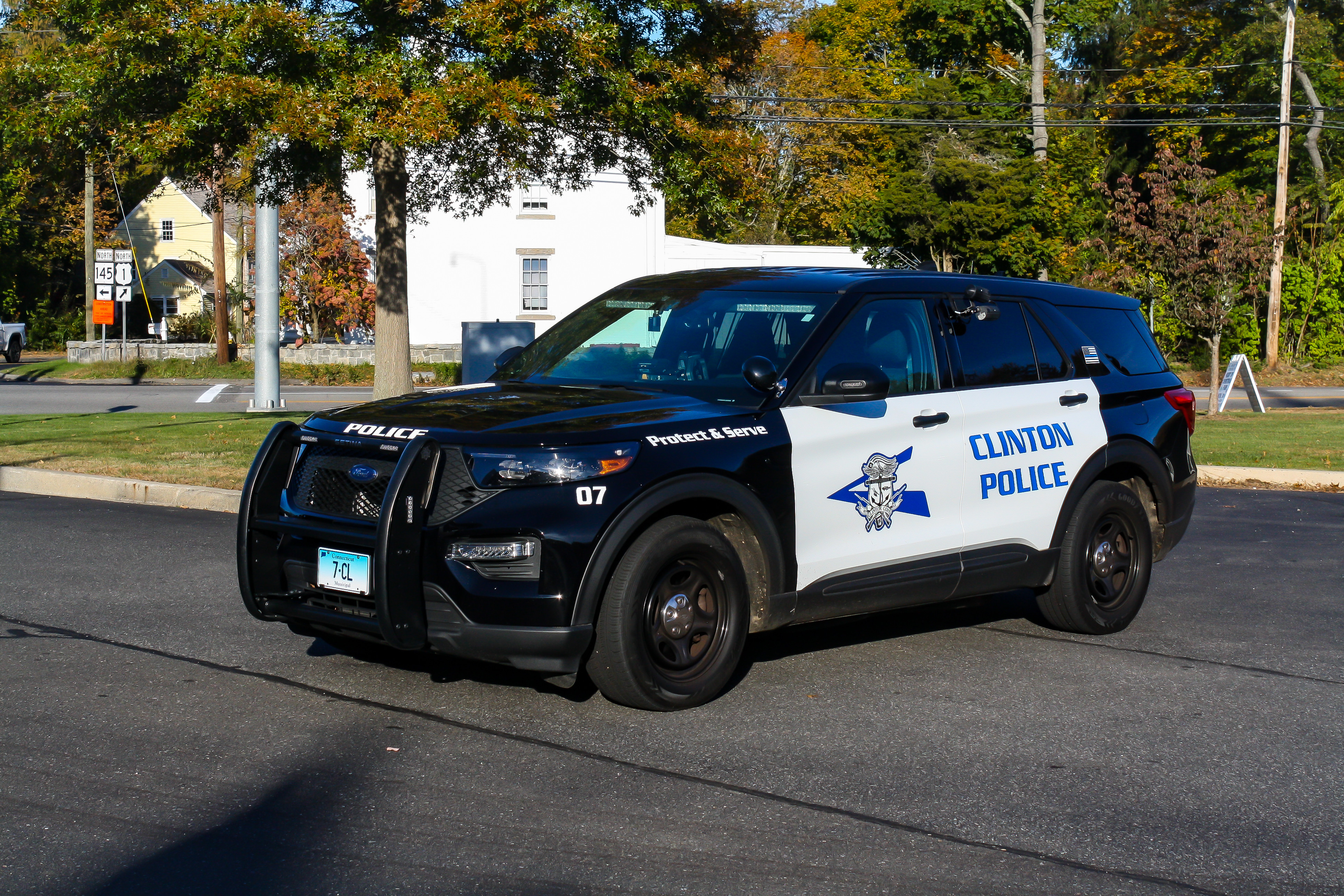 A photo  of Clinton Police
            Car 7, a 2020-2021 Ford Police Interceptor Utility             taken by Luke Tougas