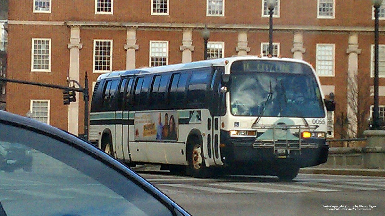 A photo  of Rhode Island Public Transit Authority
            Bus 0055, a 2000 Nova Bus RTS T82VN             taken by Kieran Egan
