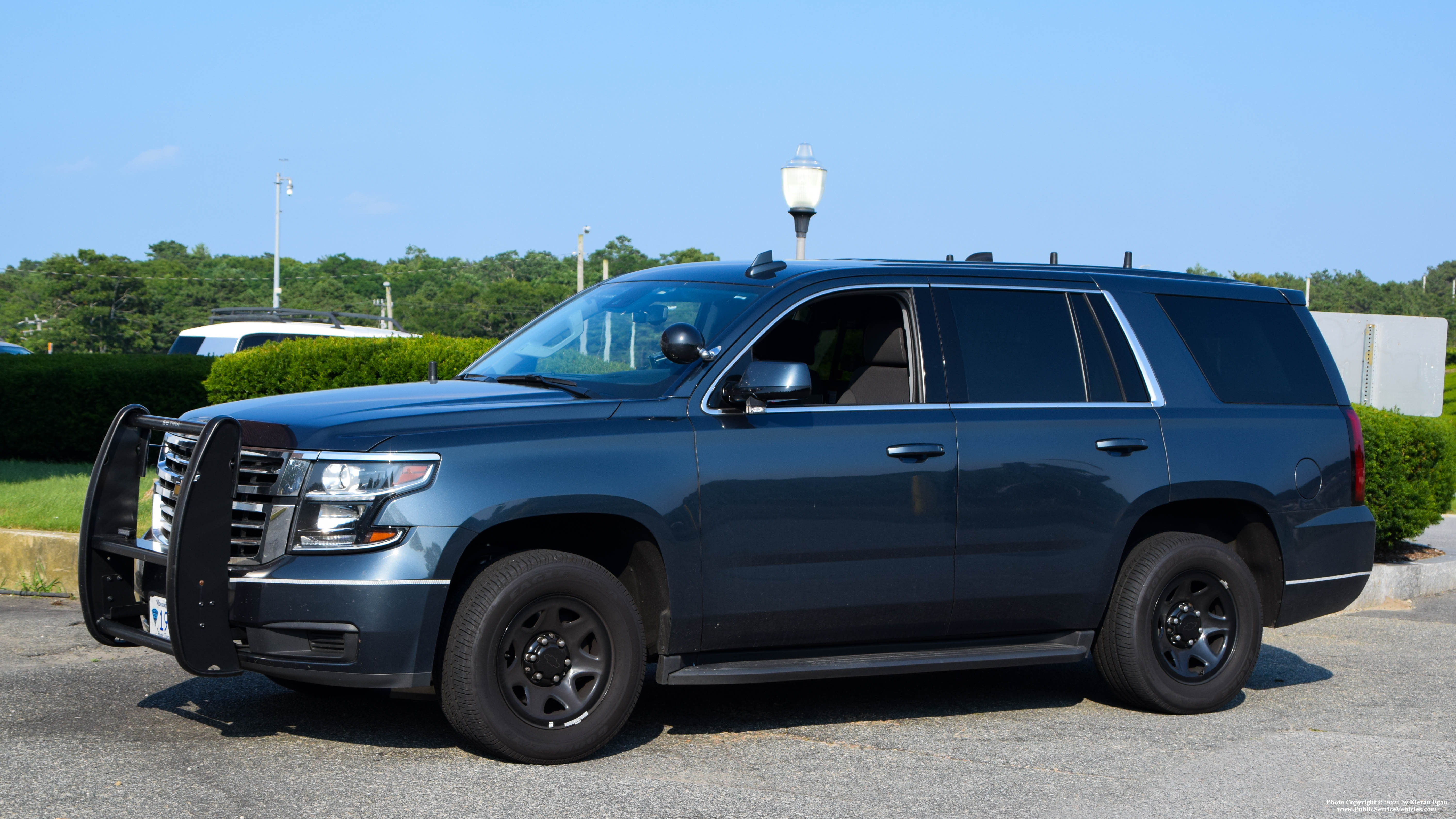 A photo  of Massachusetts State Police
            Cruiser 1980, a 2020 Chevrolet Tahoe             taken by Kieran Egan