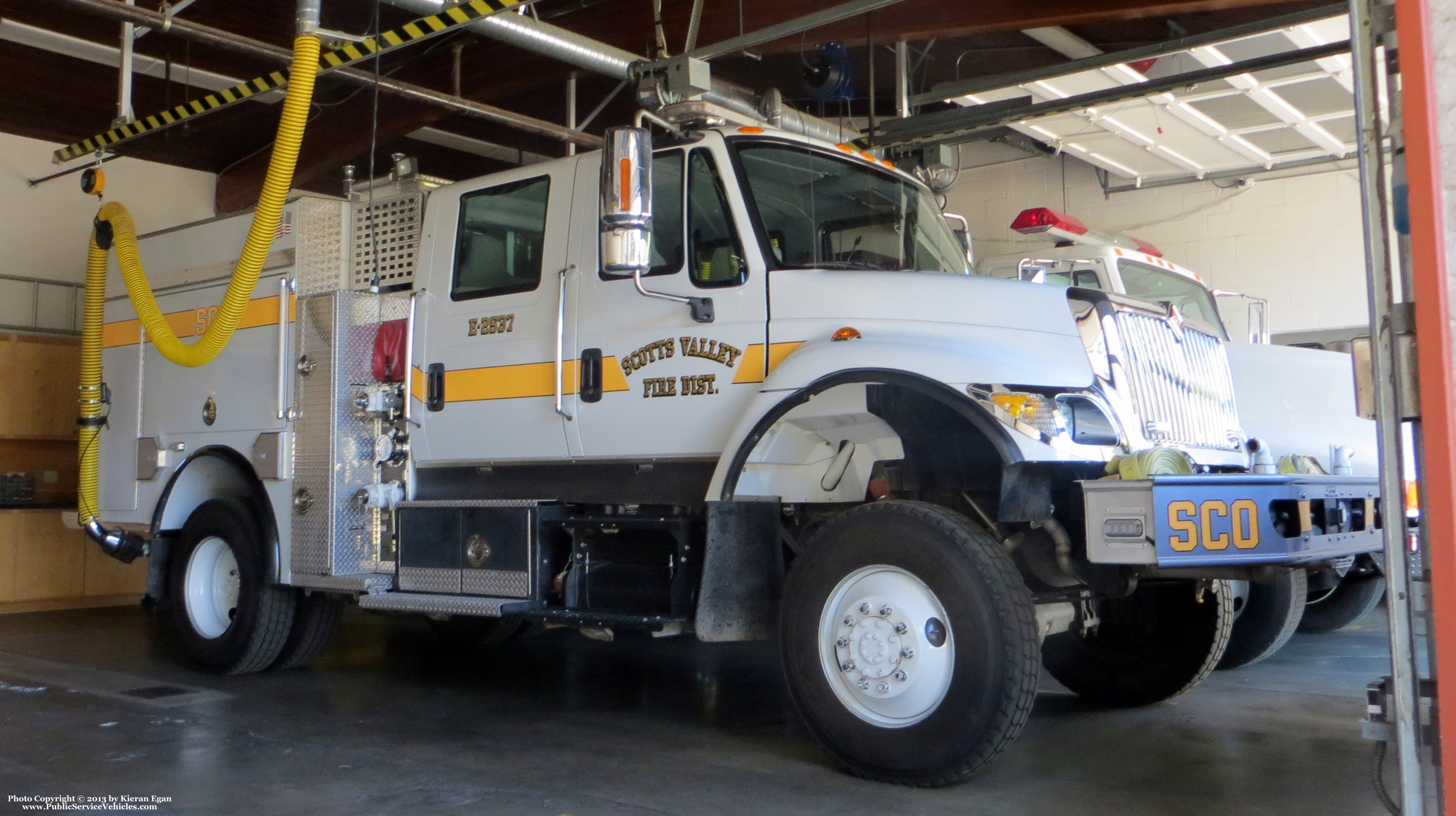 A photo  of Scotts Valley Fire
            Engine 2537, a 2006 International 7400             taken by Kieran Egan