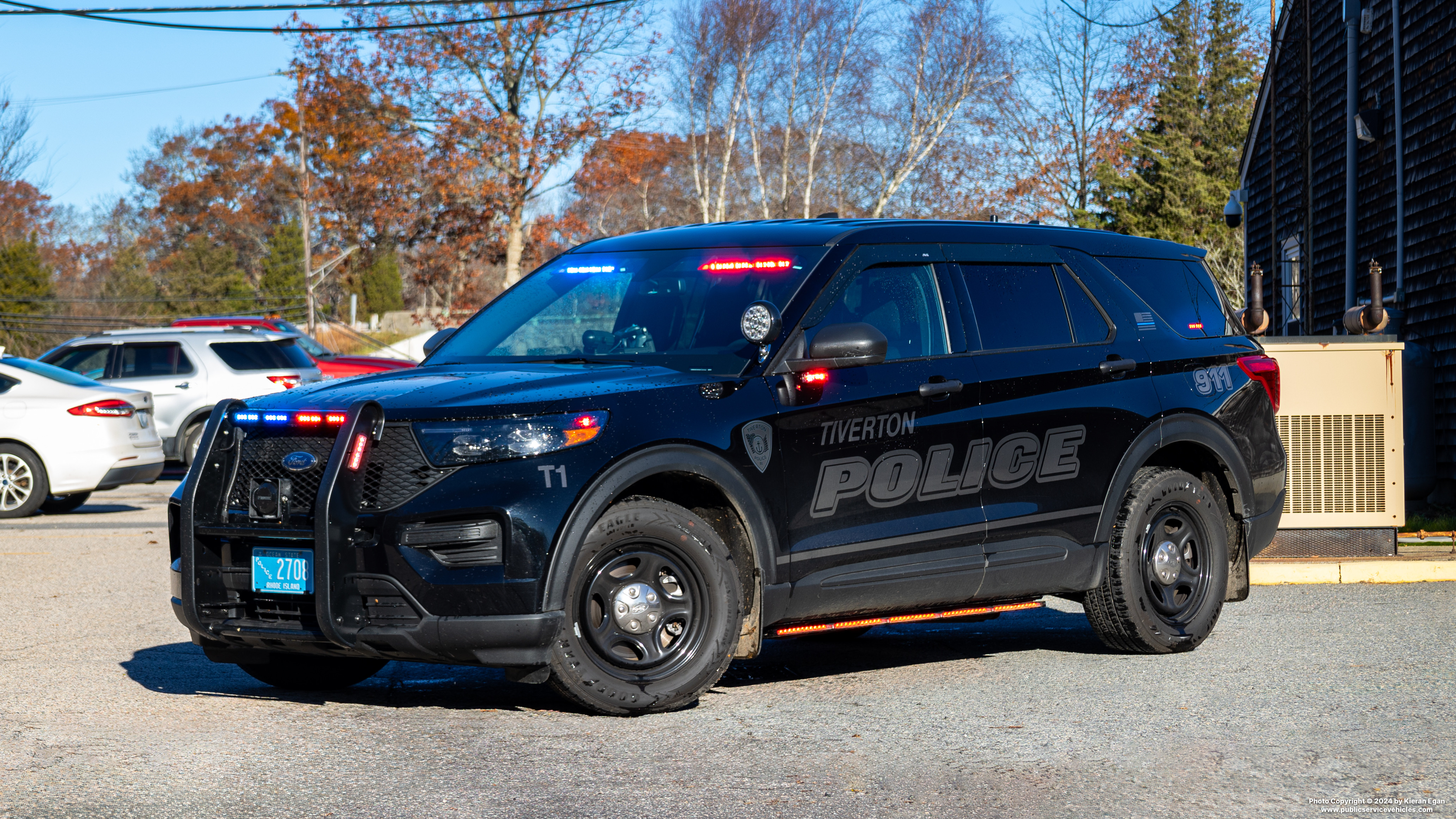 A photo  of Tiverton Police
            Cruiser T1, a 2023 Ford Police Interceptor Utility             taken by Kieran Egan