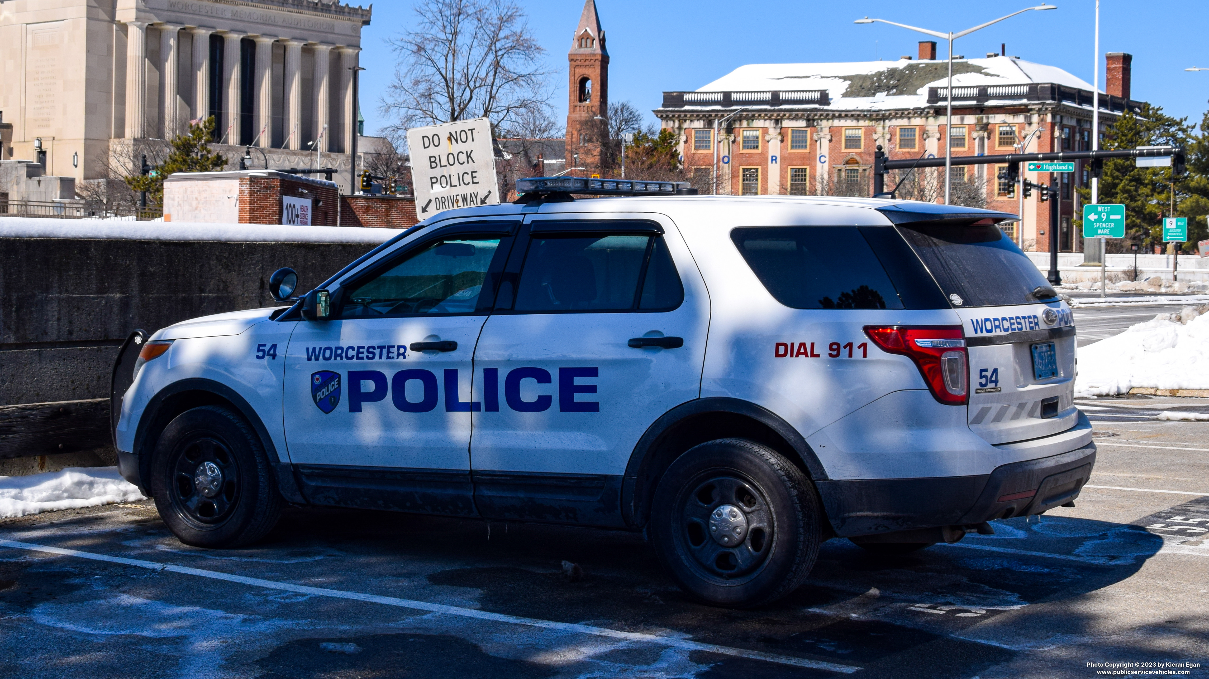 A photo  of Worcester Police
            Cruiser 54, a 2015 Ford Police Interceptor Utility             taken by Kieran Egan