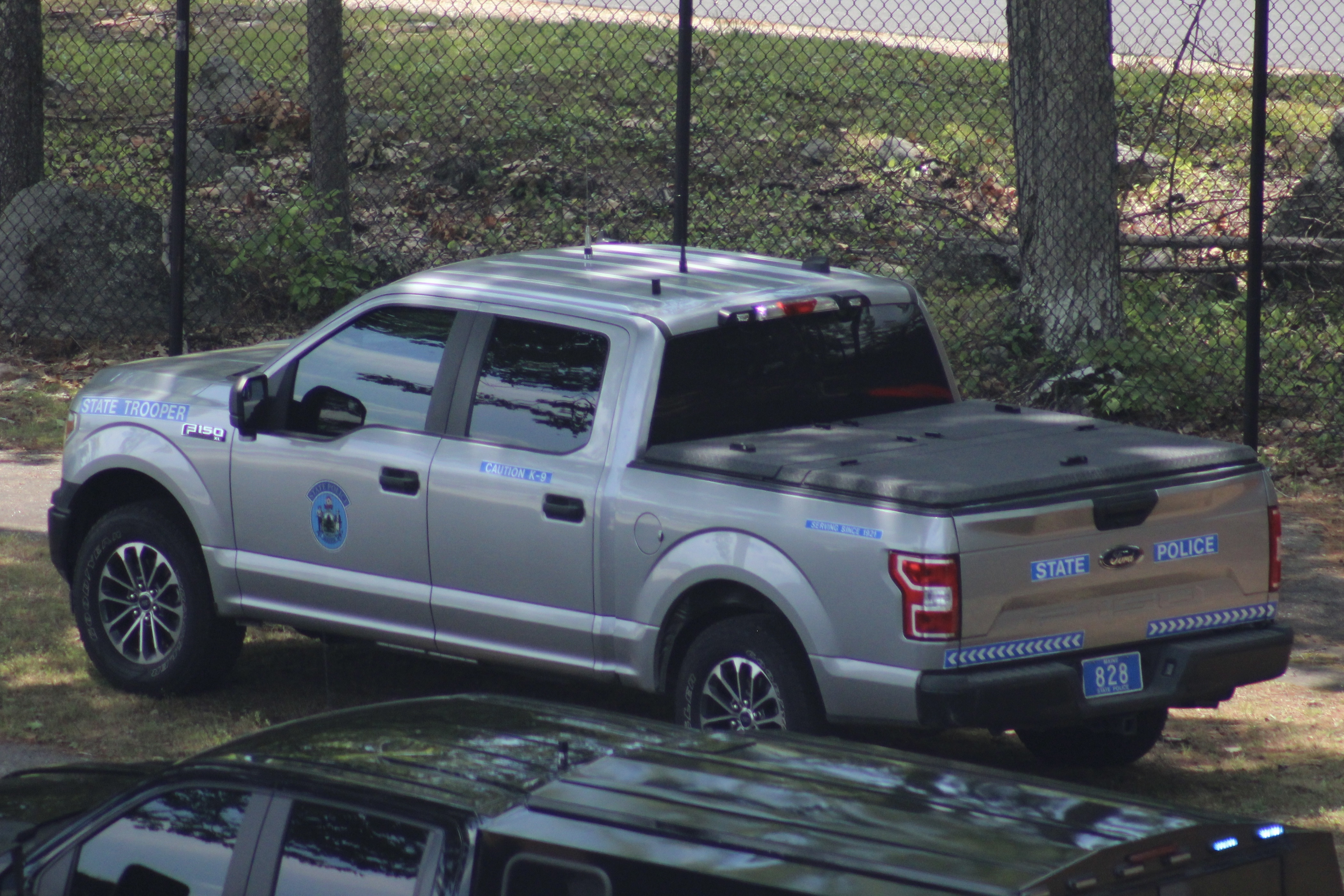 A photo  of Maine State Police
            Cruiser 828, a 2020 Ford F-150 Police Responder             taken by @riemergencyvehicles