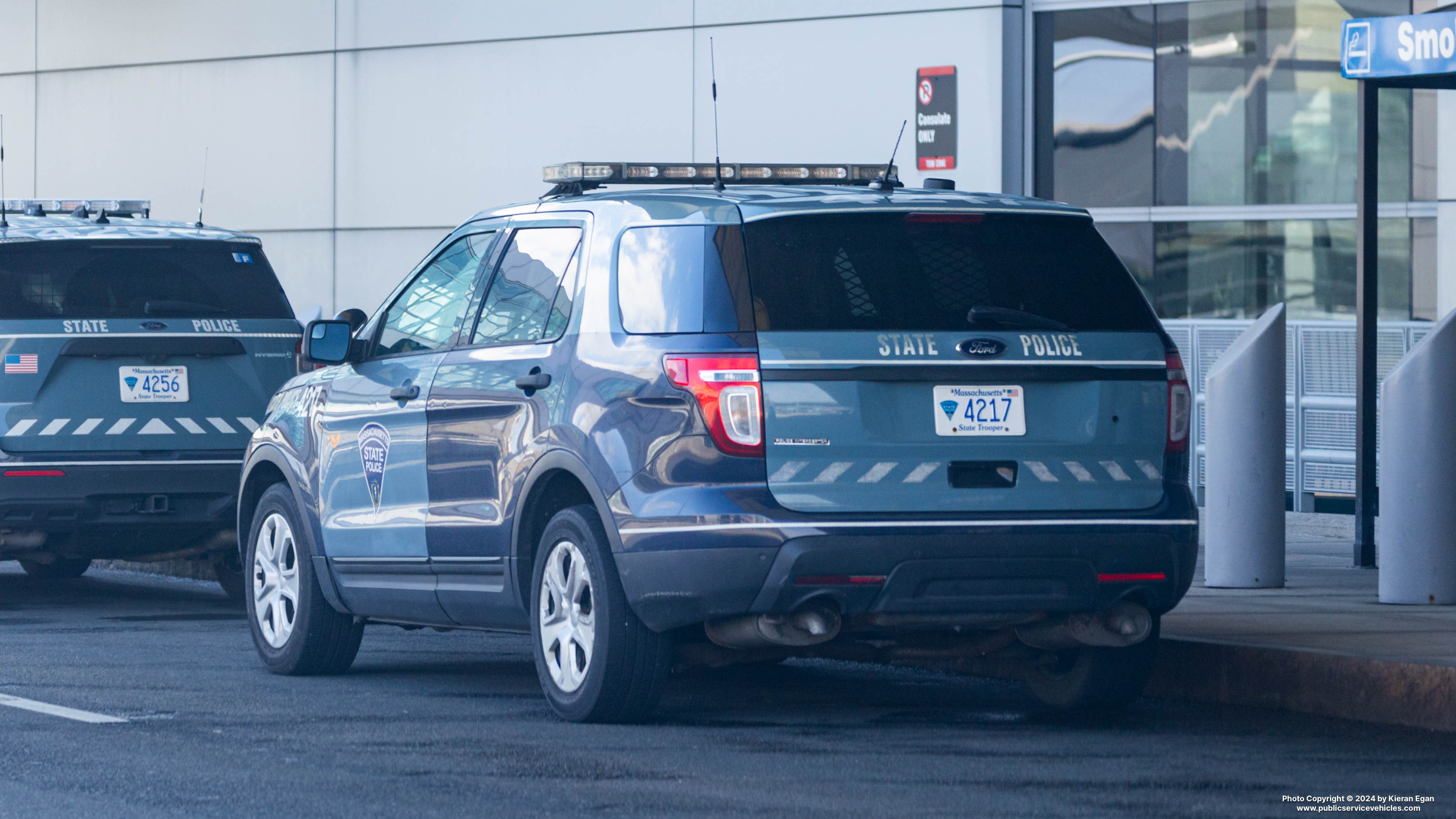 A photo  of Massachusetts State Police
            Cruiser 4217, a 2013 Ford Police Interceptor Utility             taken by Kieran Egan