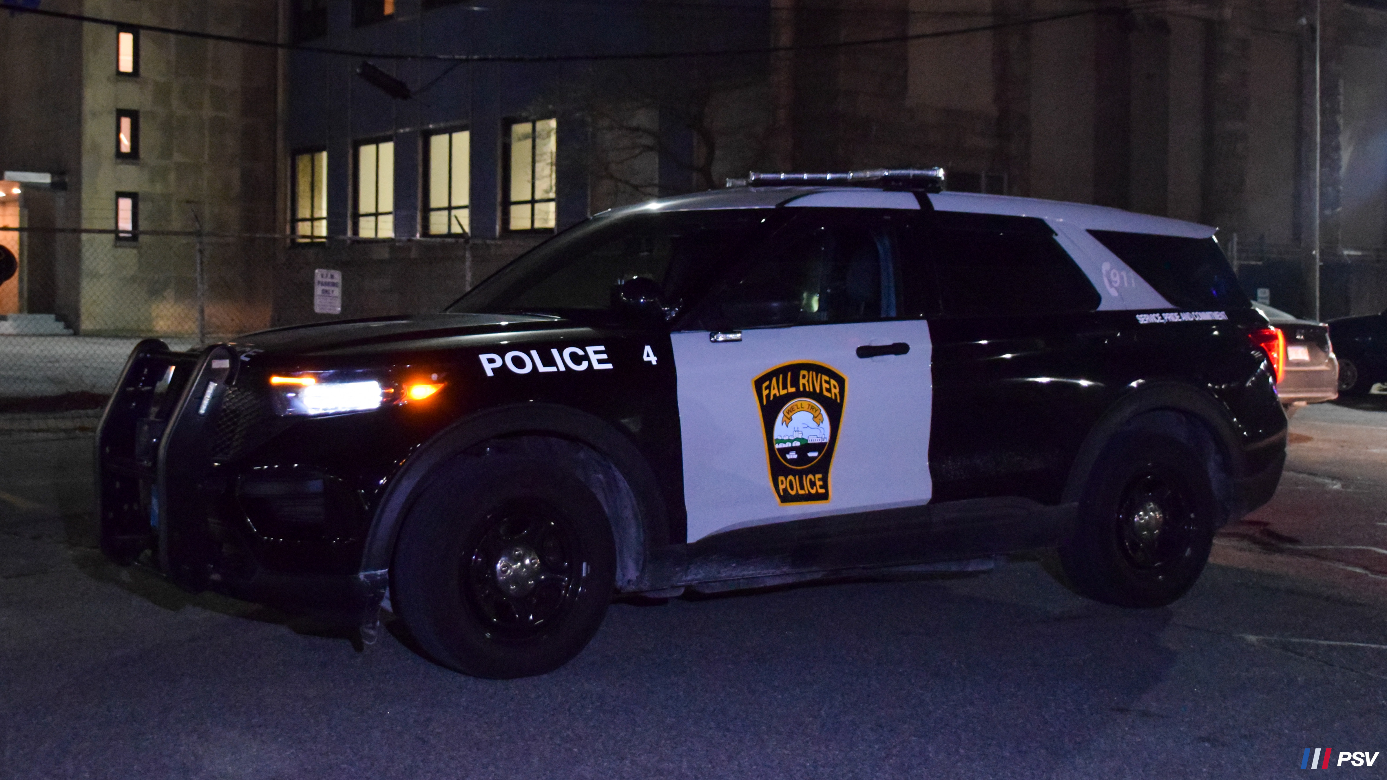 A photo  of Fall River Police
            Car 4, a 2021 Ford Police Interceptor Utility             taken by Kieran Egan