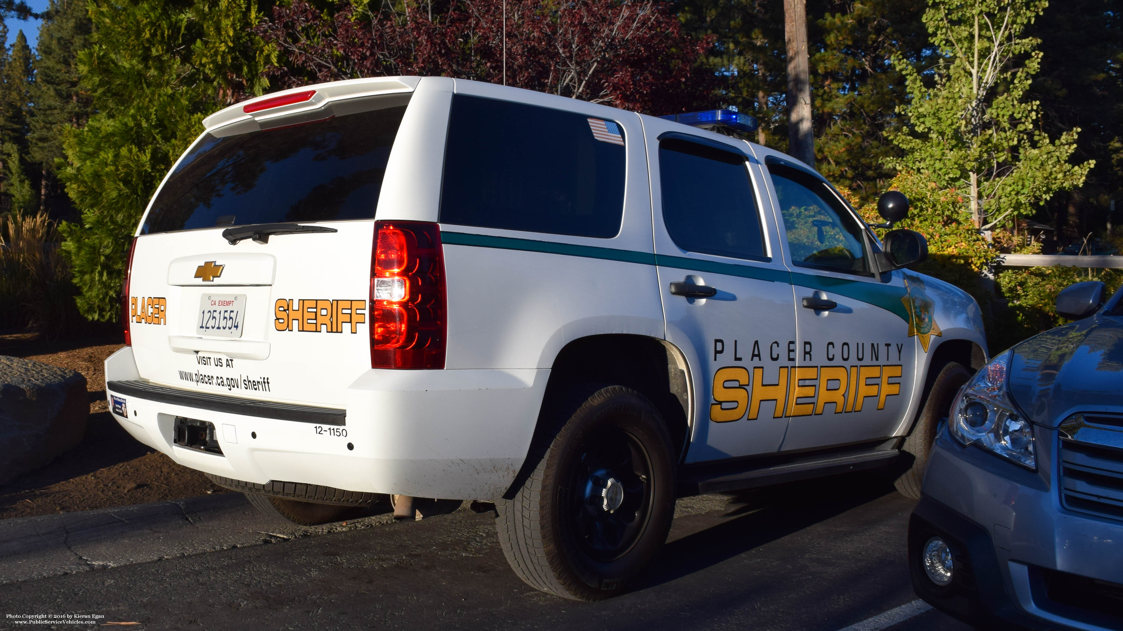 A photo  of Placer County Sheriff
            Cruiser 1150, a 2012 Chevrolet Tahoe             taken by Kieran Egan