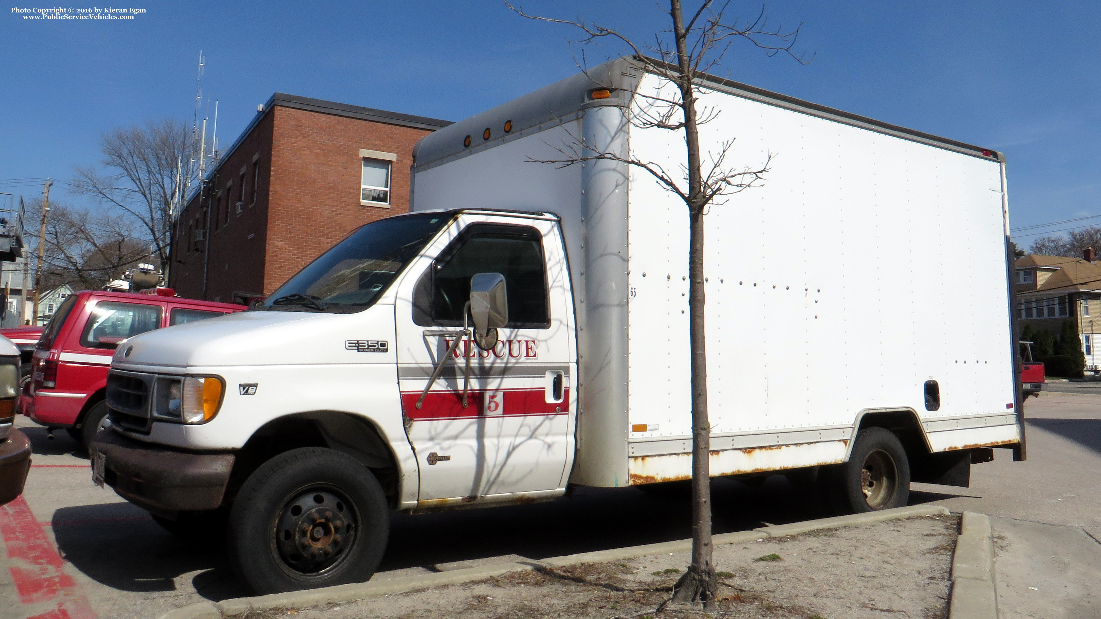 A photo  of Cranston Fire
            Box Truck, a 1996-2006 Ford E-350             taken by Kieran Egan