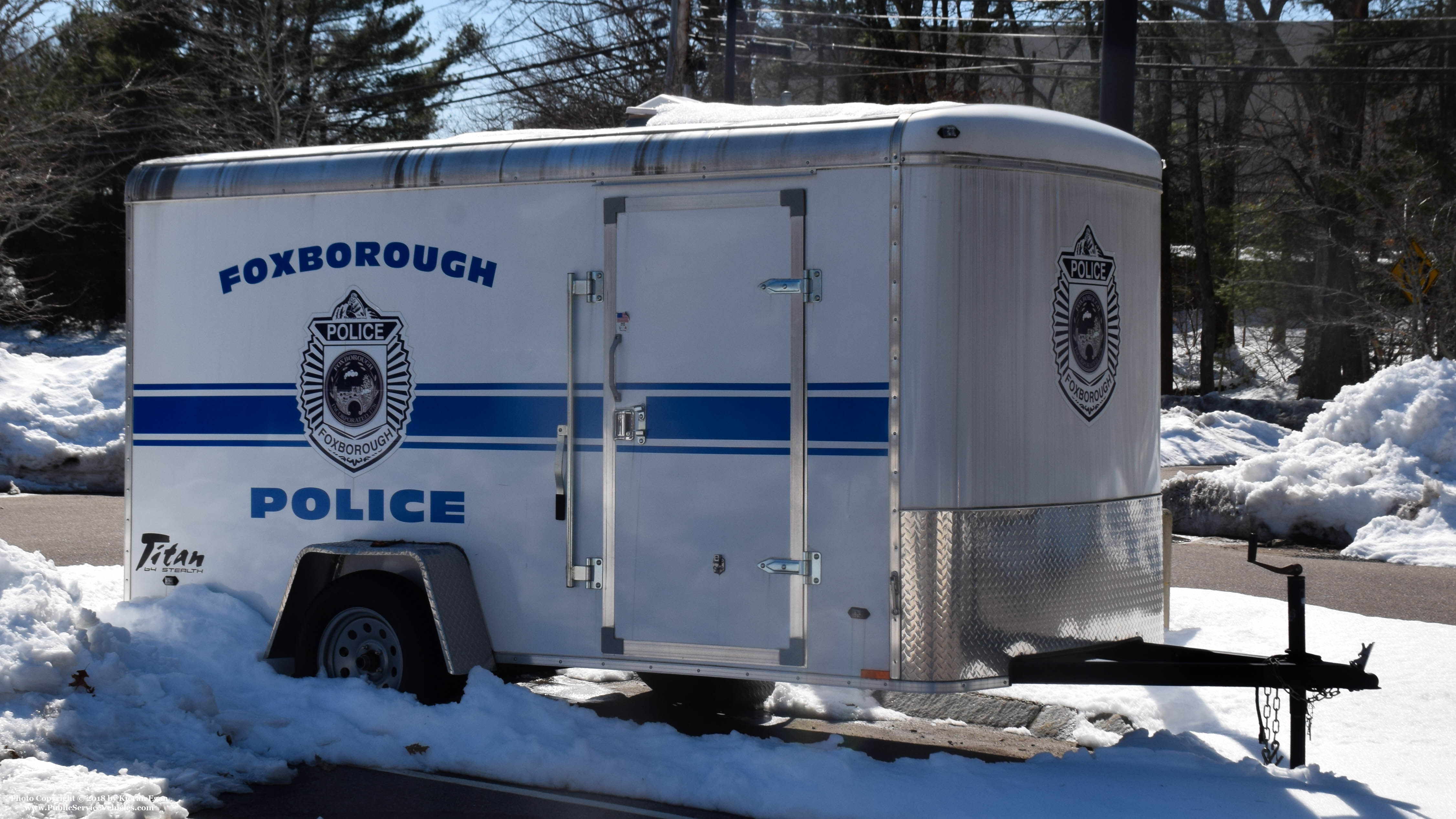 A photo  of Foxborough Police
            Trailer, a 2013 Stealth Titan             taken by Kieran Egan