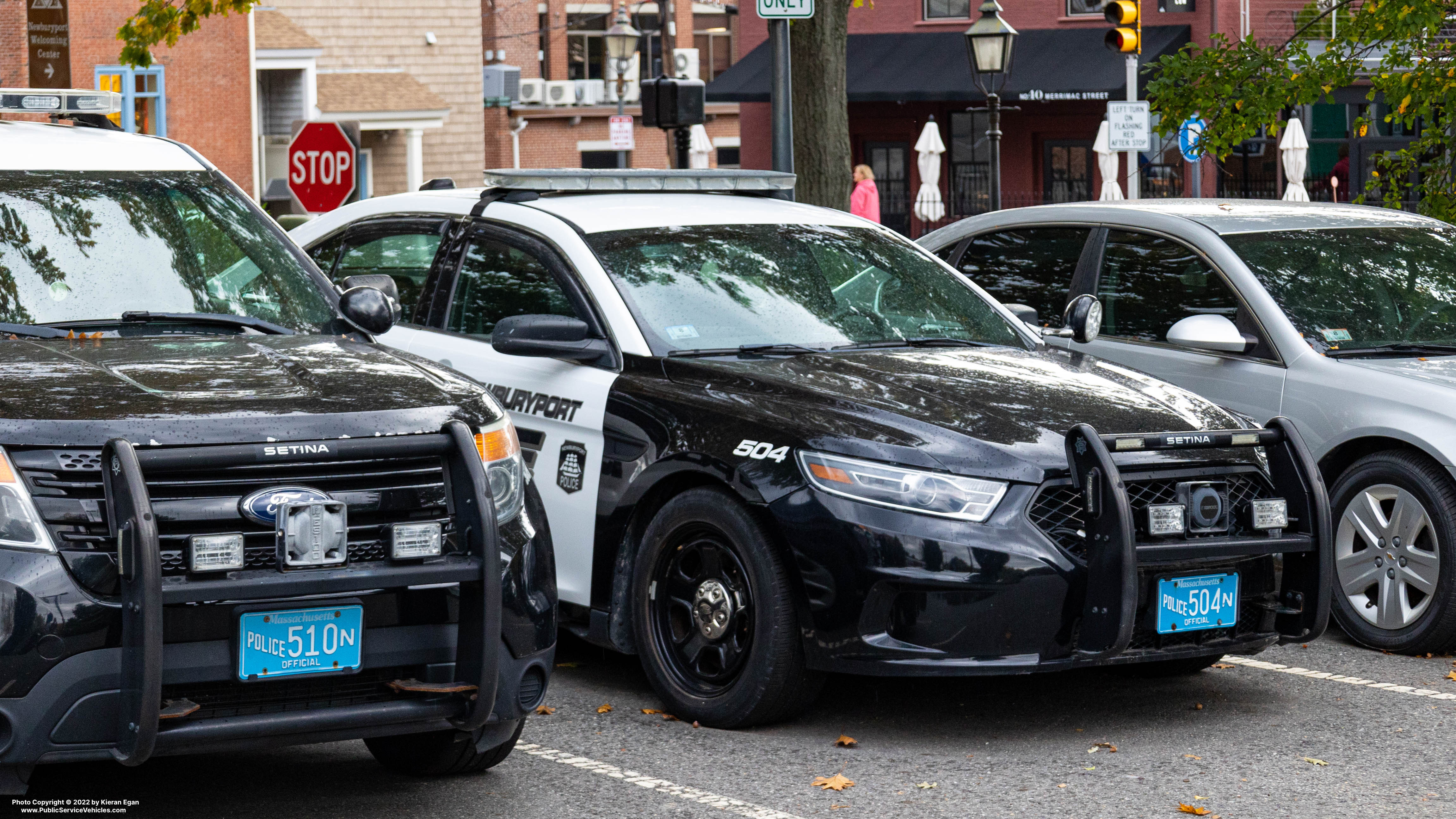 A photo  of Newburyport Police
            Cruiser 504, a 2016 Ford Police Interceptor Sedan             taken by Kieran Egan