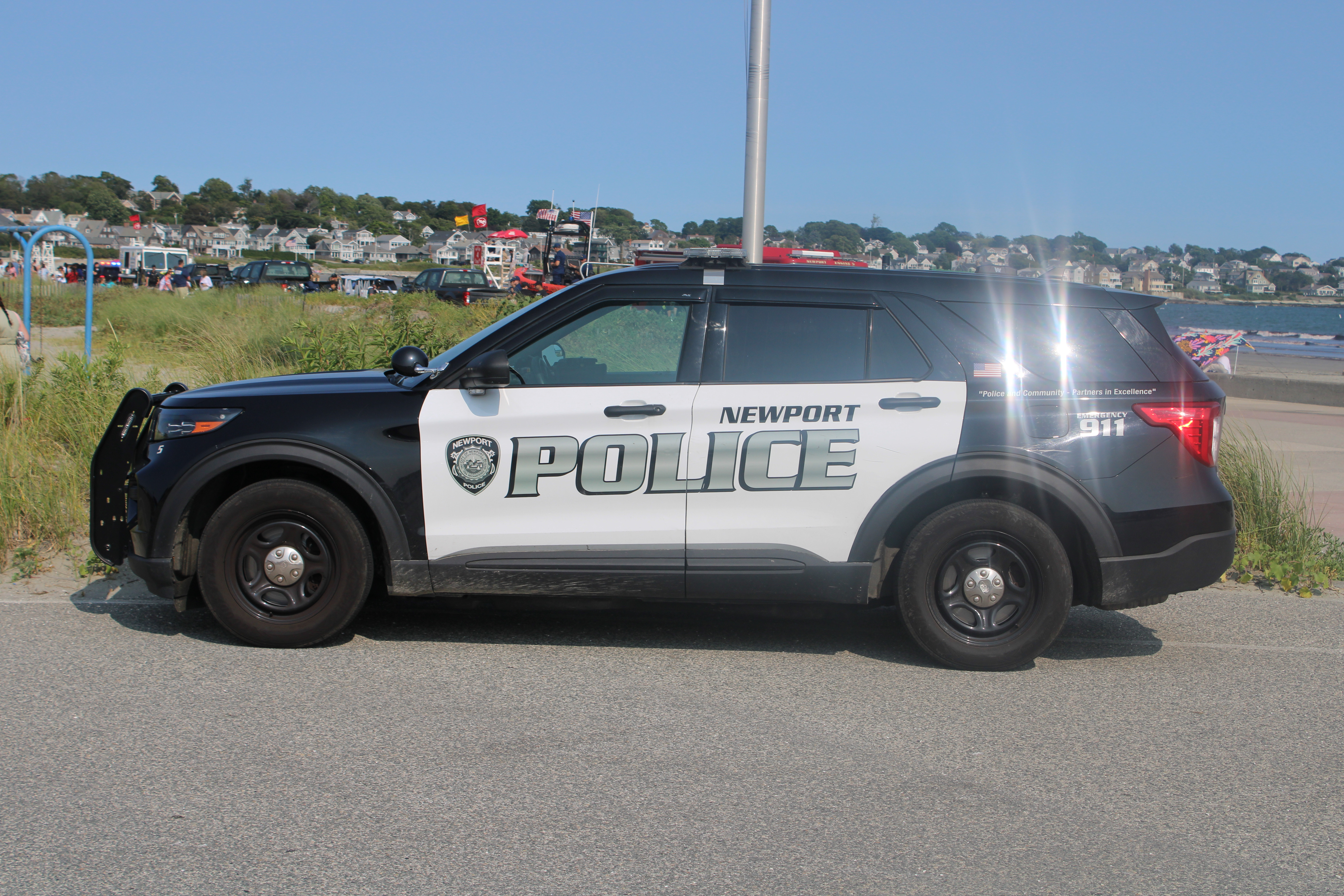 A photo  of Newport Police
            Car 5, a 2021-2023 Ford Police Interceptor Utility             taken by @riemergencyvehicles