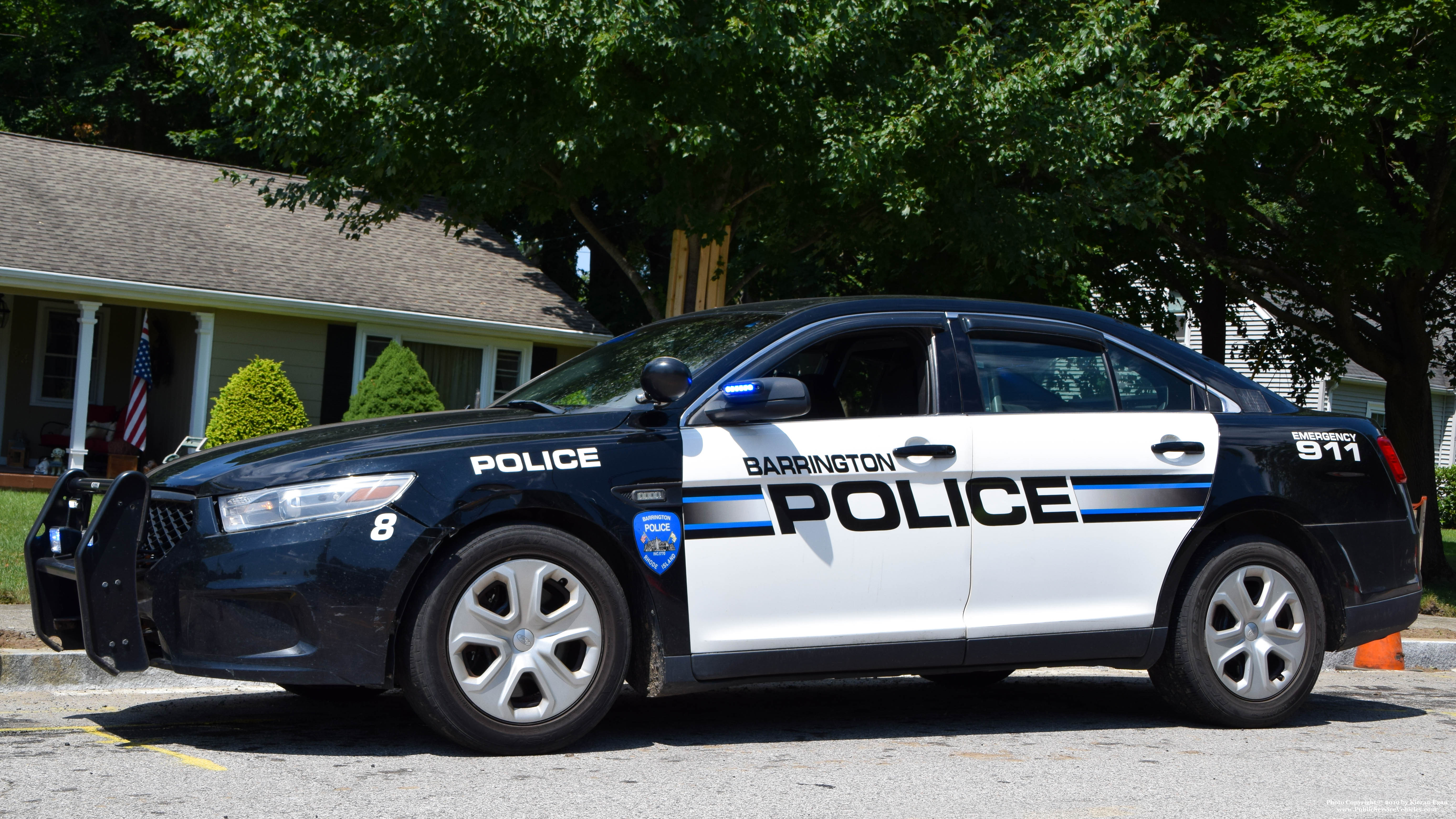 A photo  of Barrington Police
            Car 8, a 2013 Ford Police Interceptor Sedan             taken by Kieran Egan