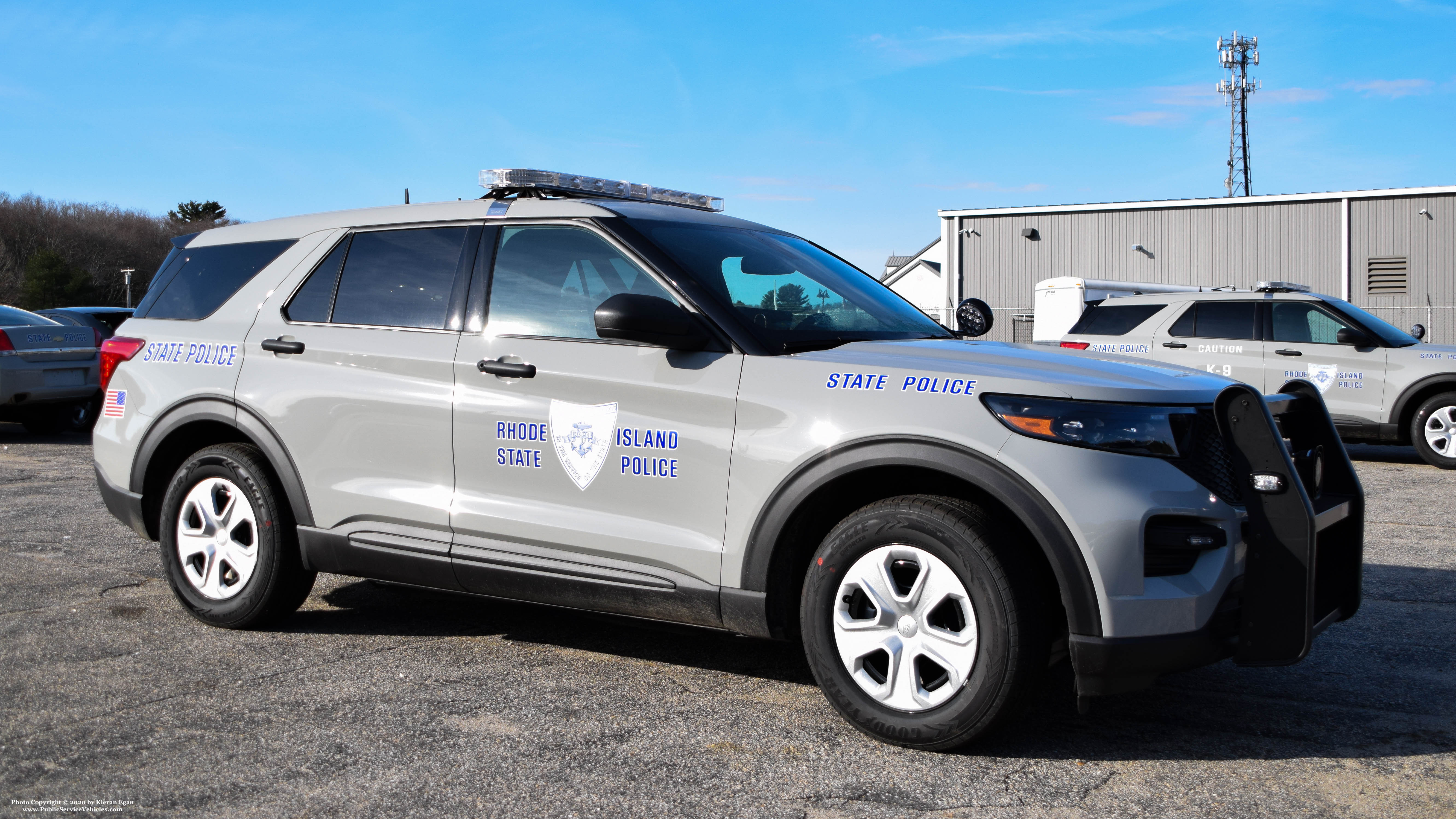 A photo  of Rhode Island State Police
            Cruiser 119, a 2020 Ford Police Interceptor Utility             taken by Kieran Egan