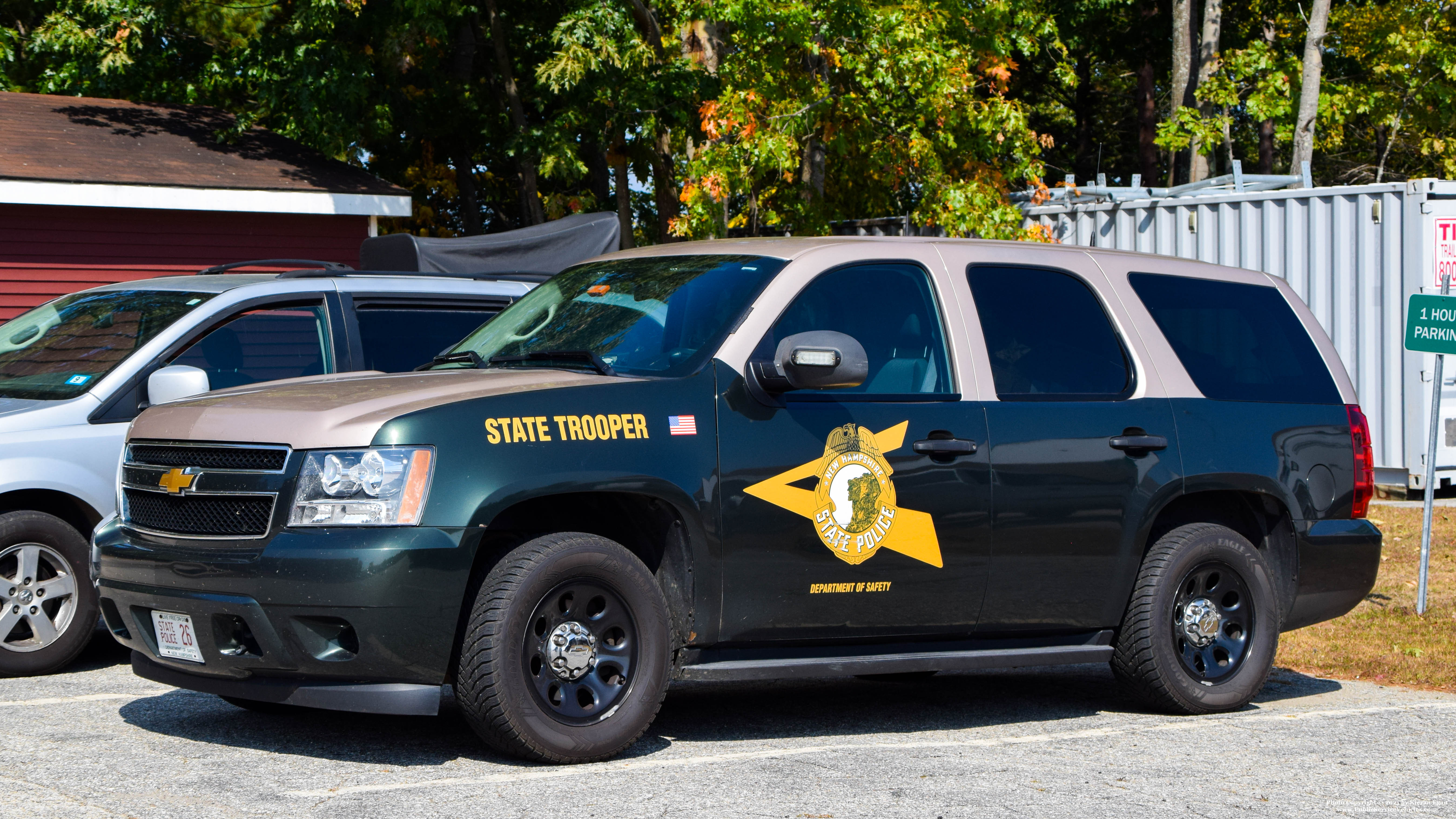A photo  of New Hampshire State Police
            Cruiser 26, a 2013 Chevrolet Tahoe             taken by Kieran Egan