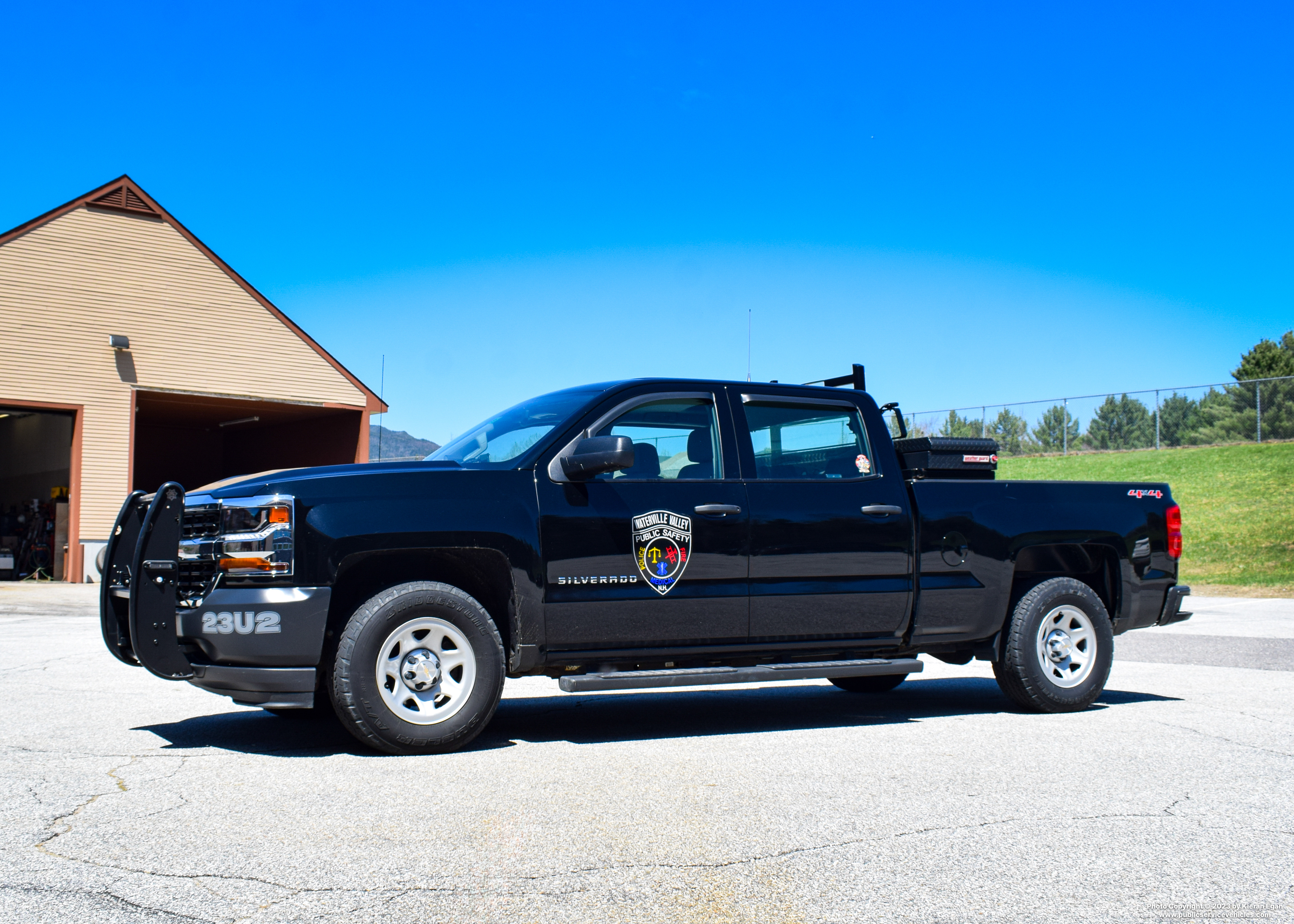 A photo  of Waterville Valley Public Safety
            23 Utility 2, a 2016 Chevrolet Silverado 1500 Crew Cab             taken by Kieran Egan