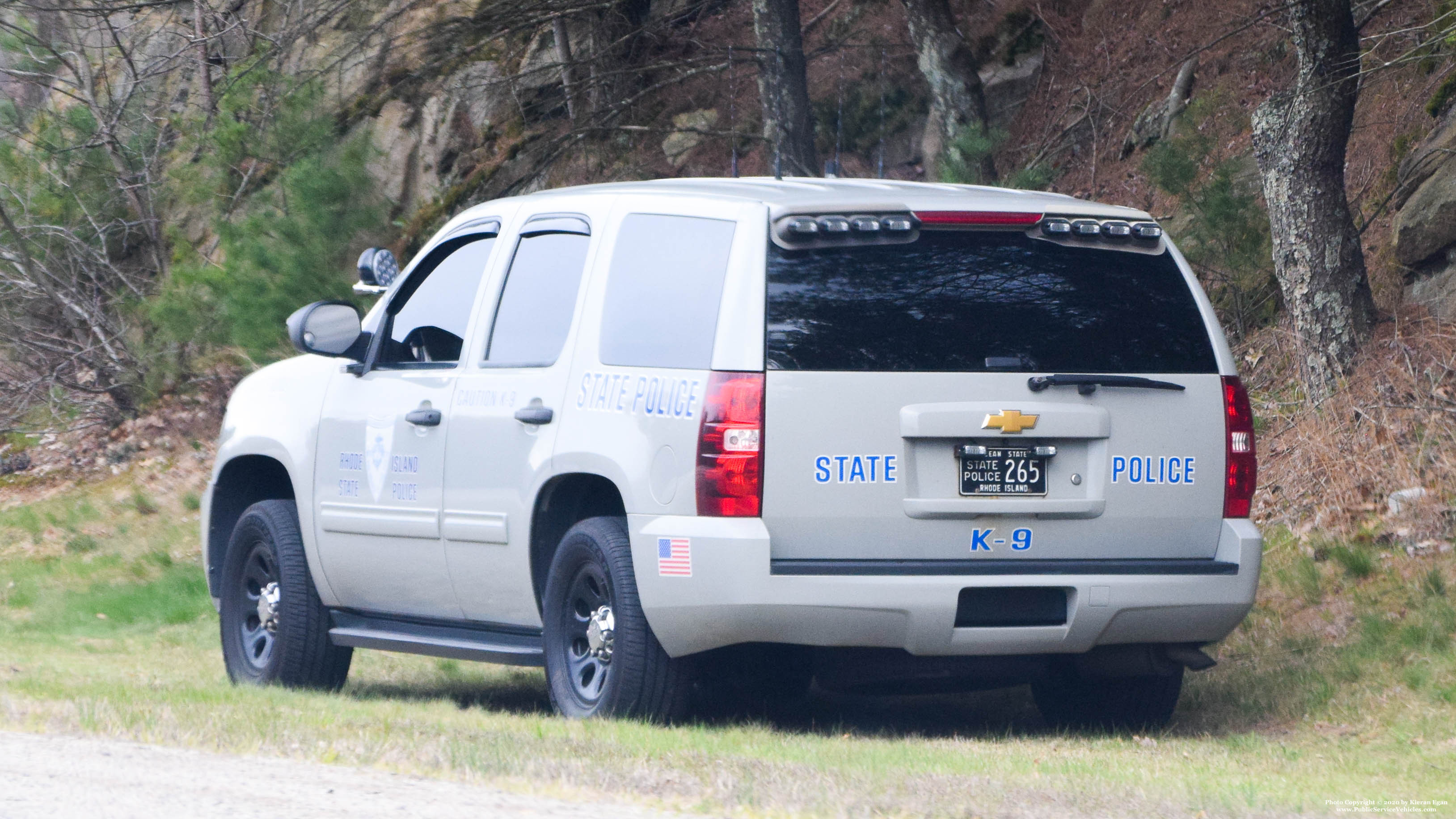 A photo  of Rhode Island State Police
            Cruiser 265, a 2013 Chevrolet Tahoe             taken by Kieran Egan