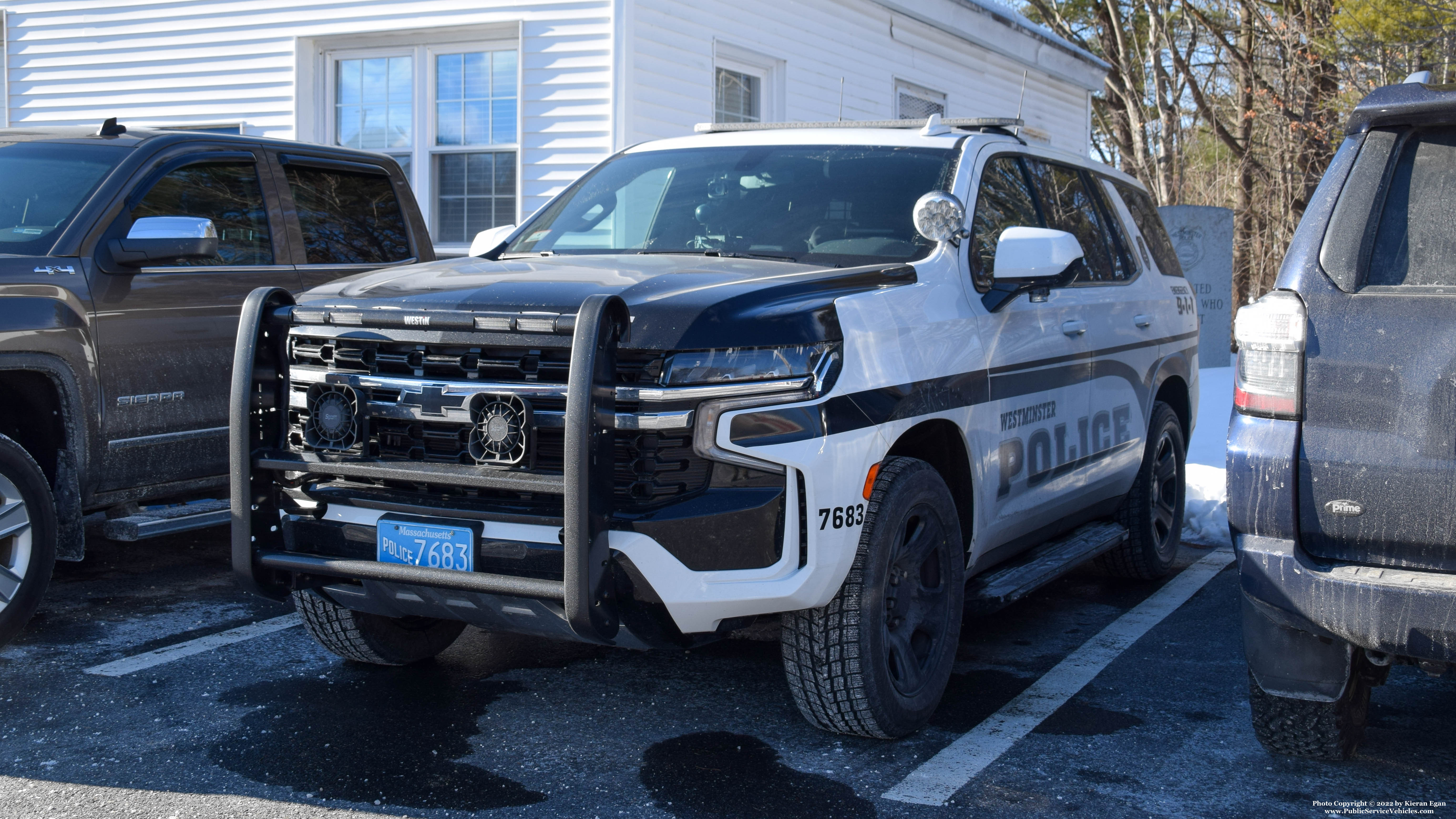 A photo  of Westminster Police
            Cruiser 7683, a 2021 Chevrolet Tahoe             taken by Kieran Egan