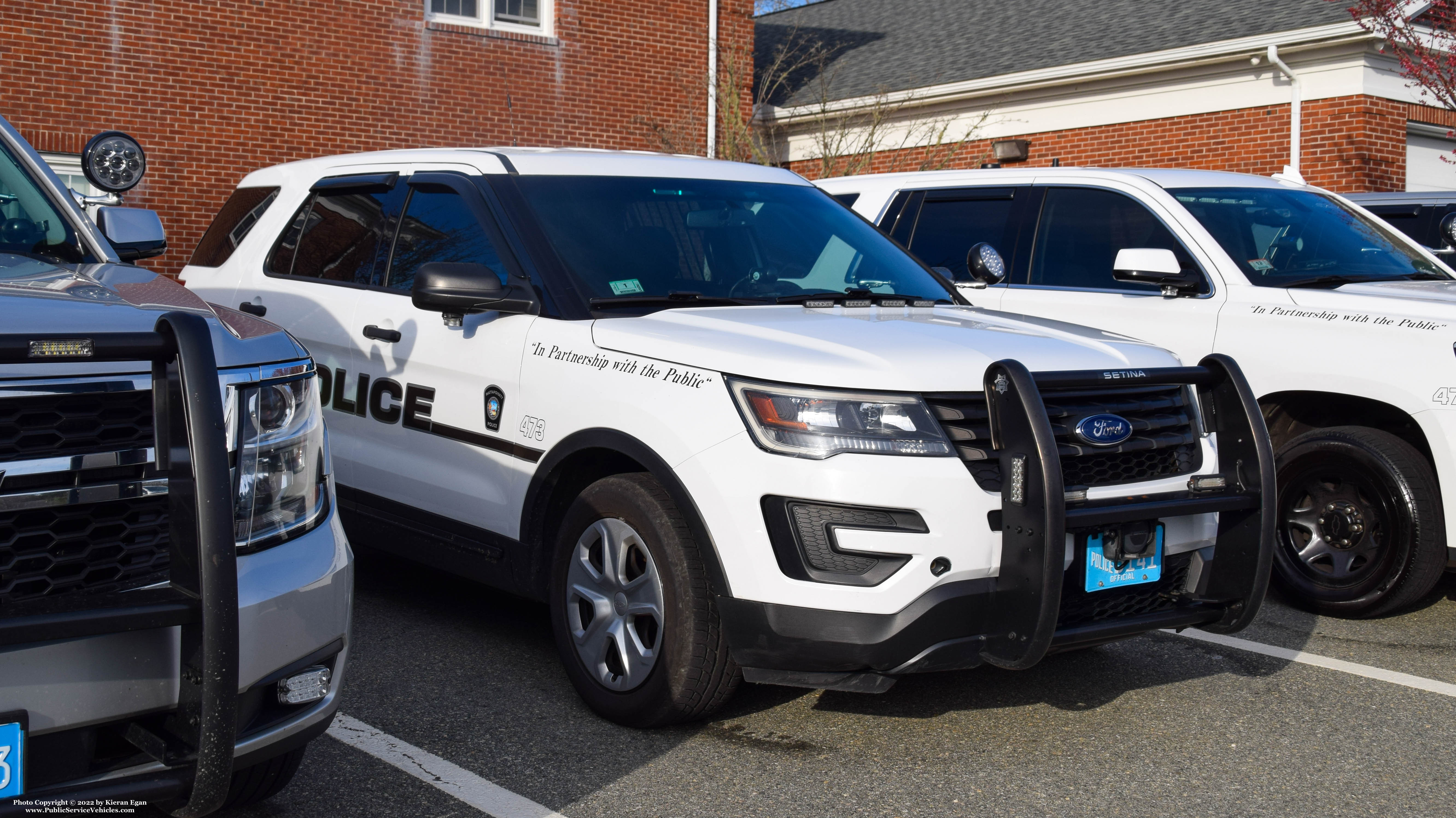A photo  of Mattapoisett Police
            Cruiser 473, a 2016 Ford Police Interceptor Utility             taken by Kieran Egan