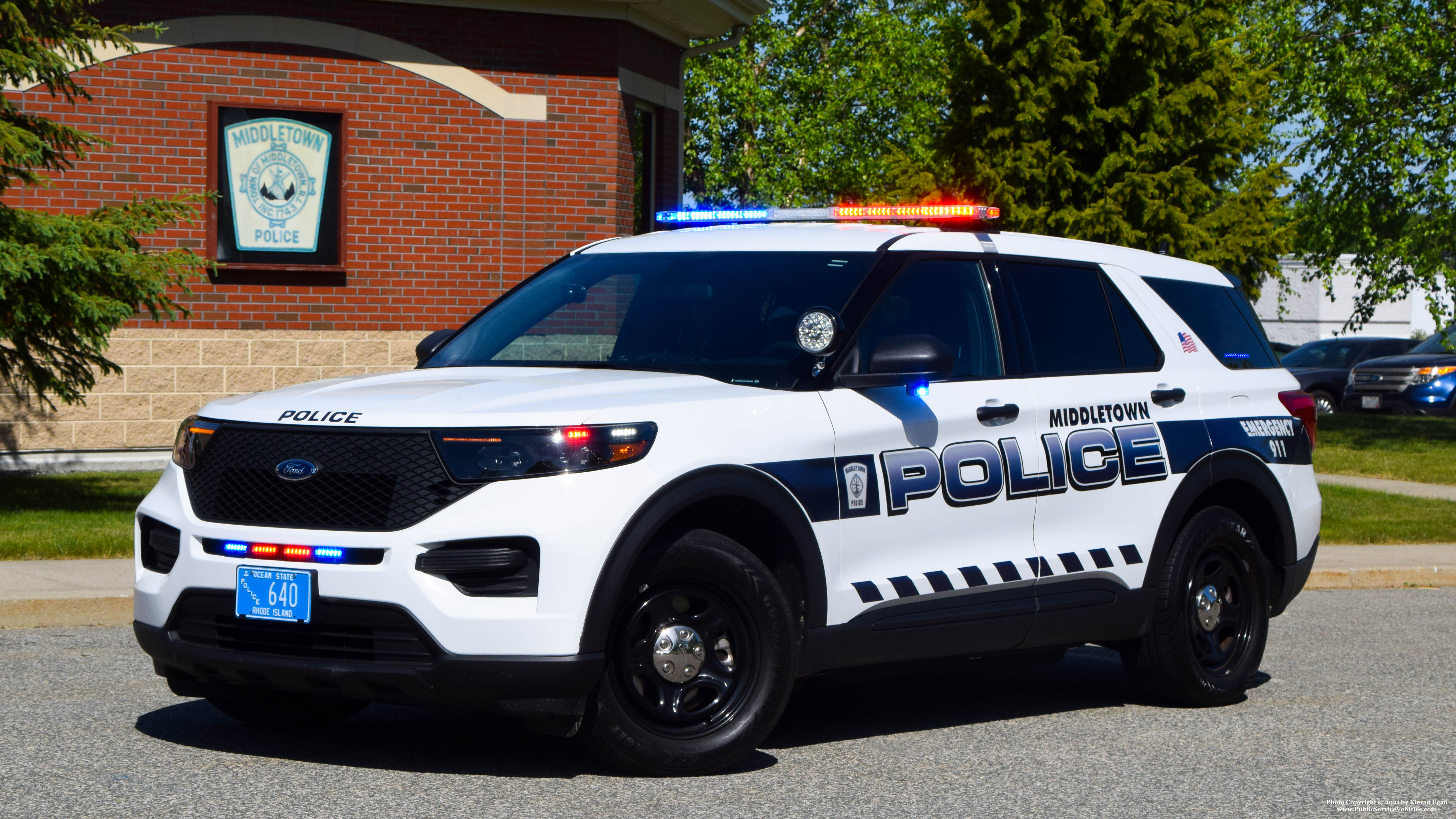 A photo  of Middletown Police
            Cruiser 640, a 2020 Ford Police Interceptor Utility Hybrid             taken by Kieran Egan