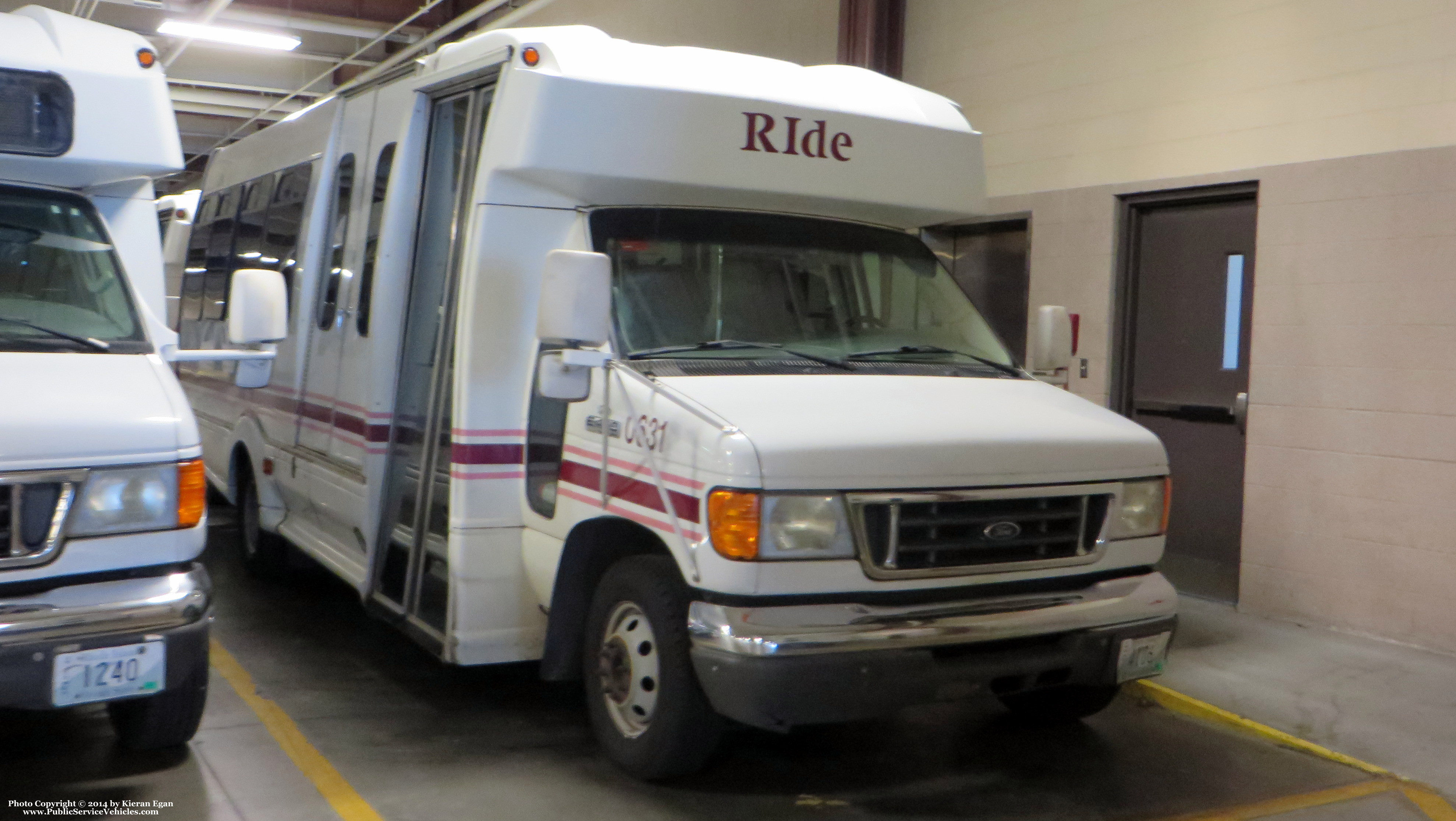 A photo  of Rhode Island Public Transit Authority
            Paratransit Bus 0631, a 2006 Ford E-450 Bus             taken by Kieran Egan