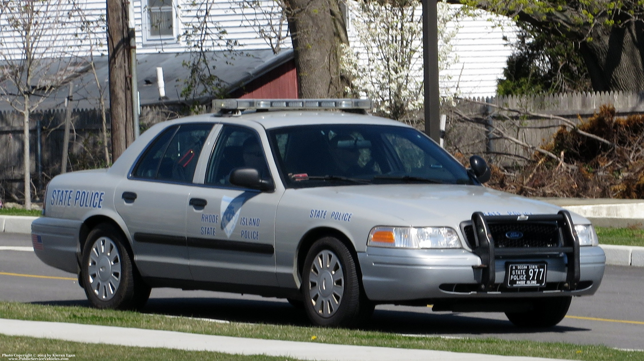 A photo  of Rhode Island State Police
            Cruiser 977, a 2006-2008 Ford Crown Victoria Police Interceptor             taken by Kieran Egan