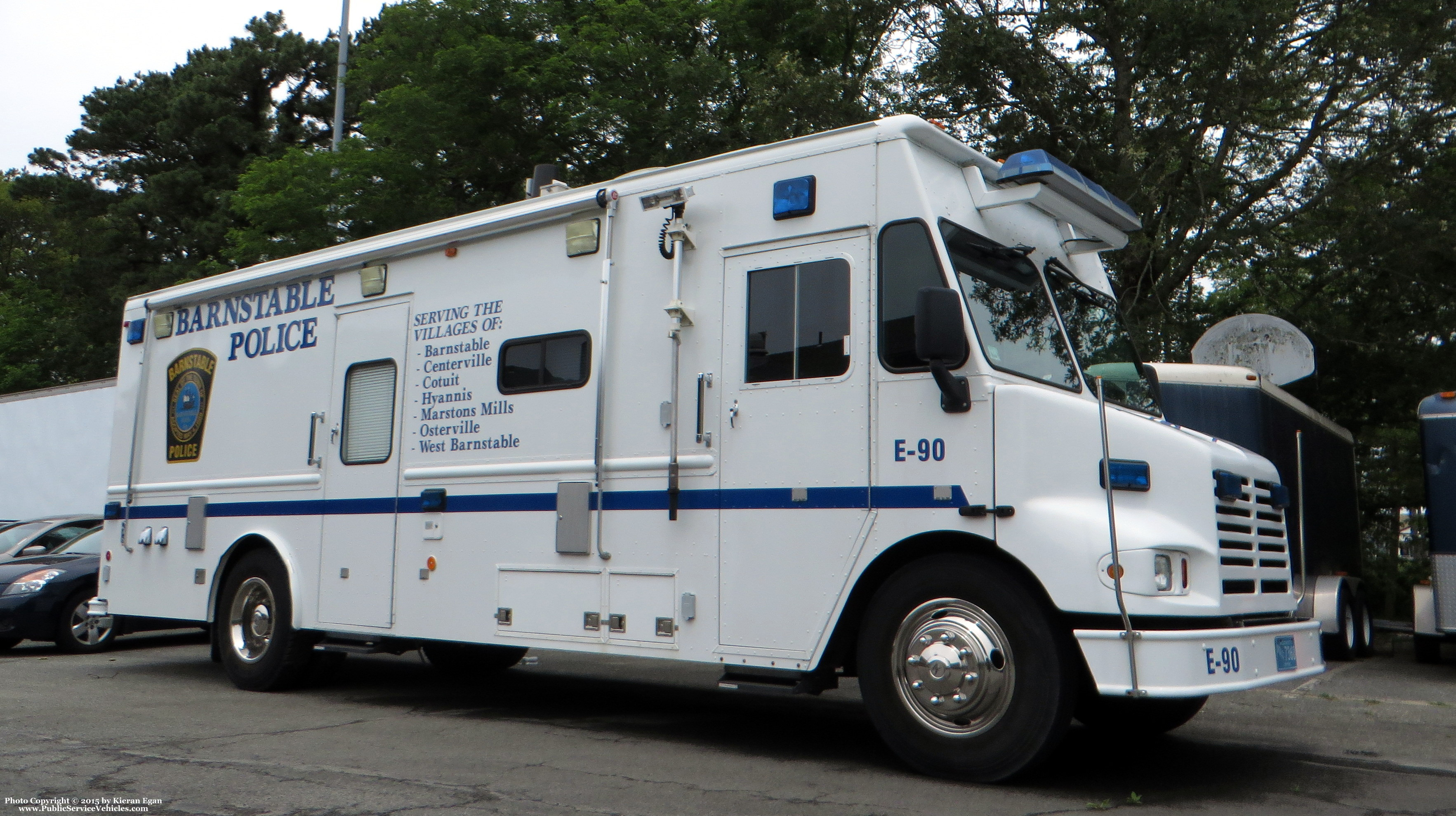 A photo  of Barnstable Police
            E-90, a 1990-2000 International             taken by Kieran Egan