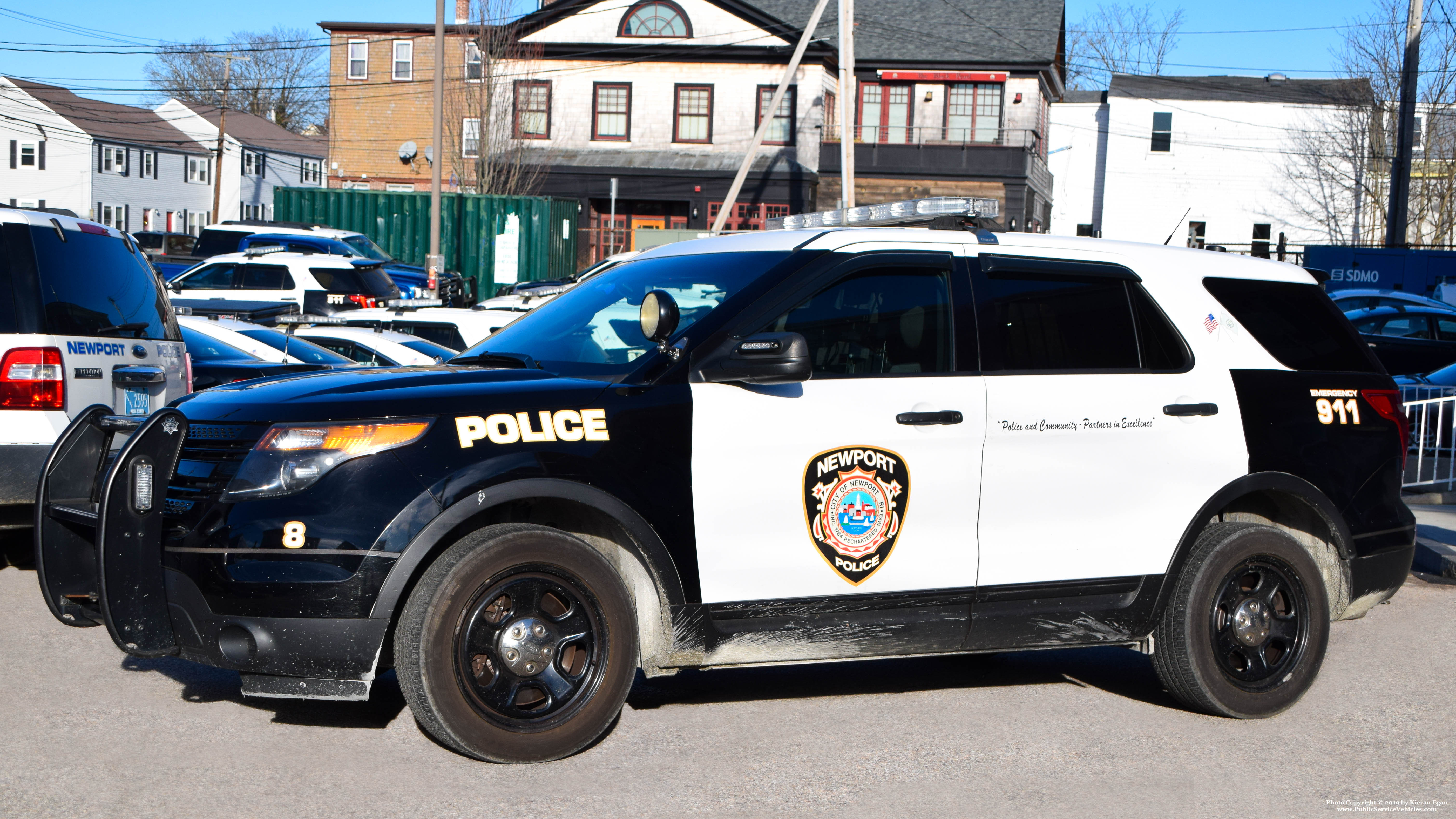 A photo  of Newport Police
            Car 8, a 2015 Ford Police Interceptor Utility             taken by Kieran Egan