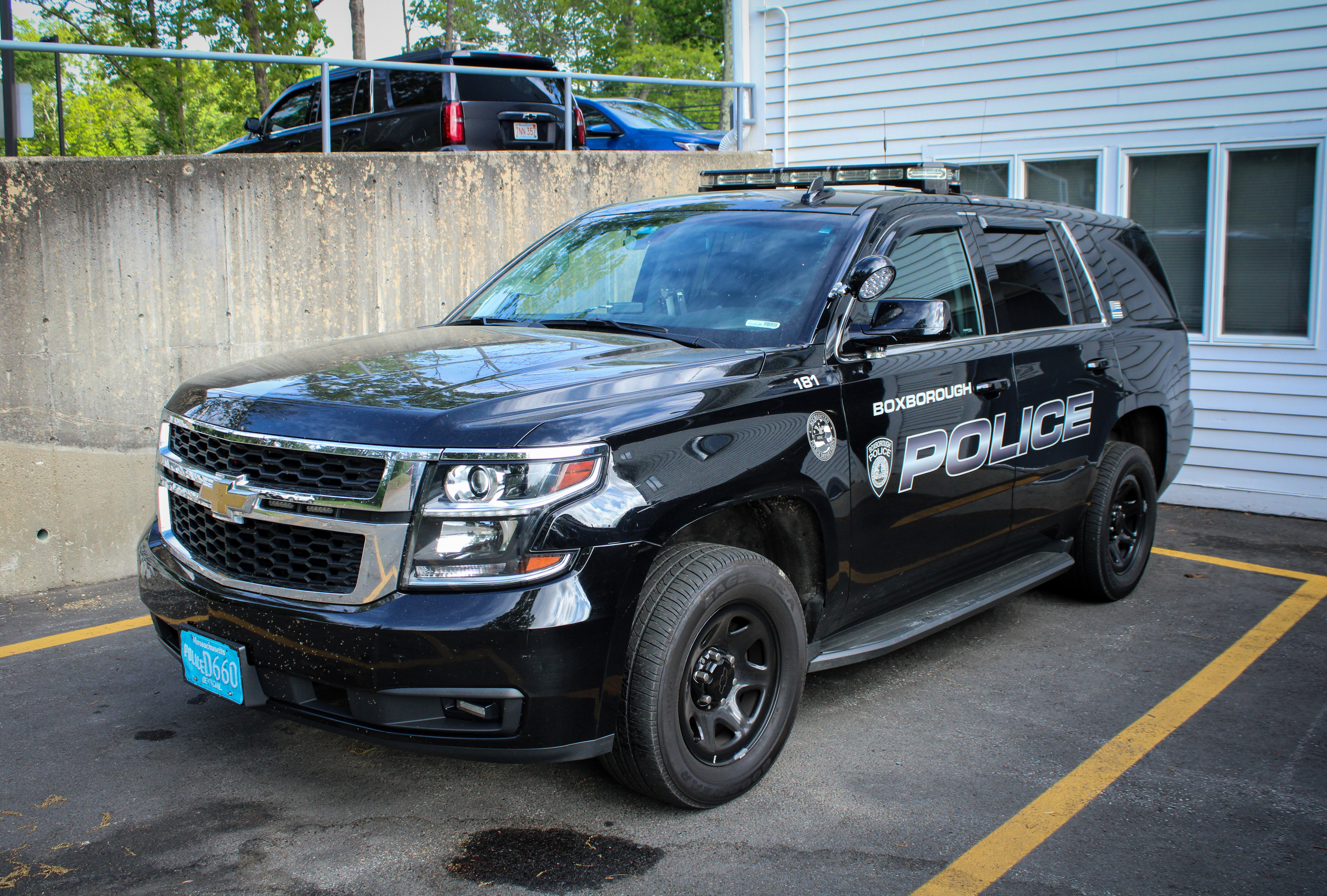 A photo  of Boxborough Police
            Cruiser 181, a 2018 Chevrolet Tahoe             taken by Nicholas You