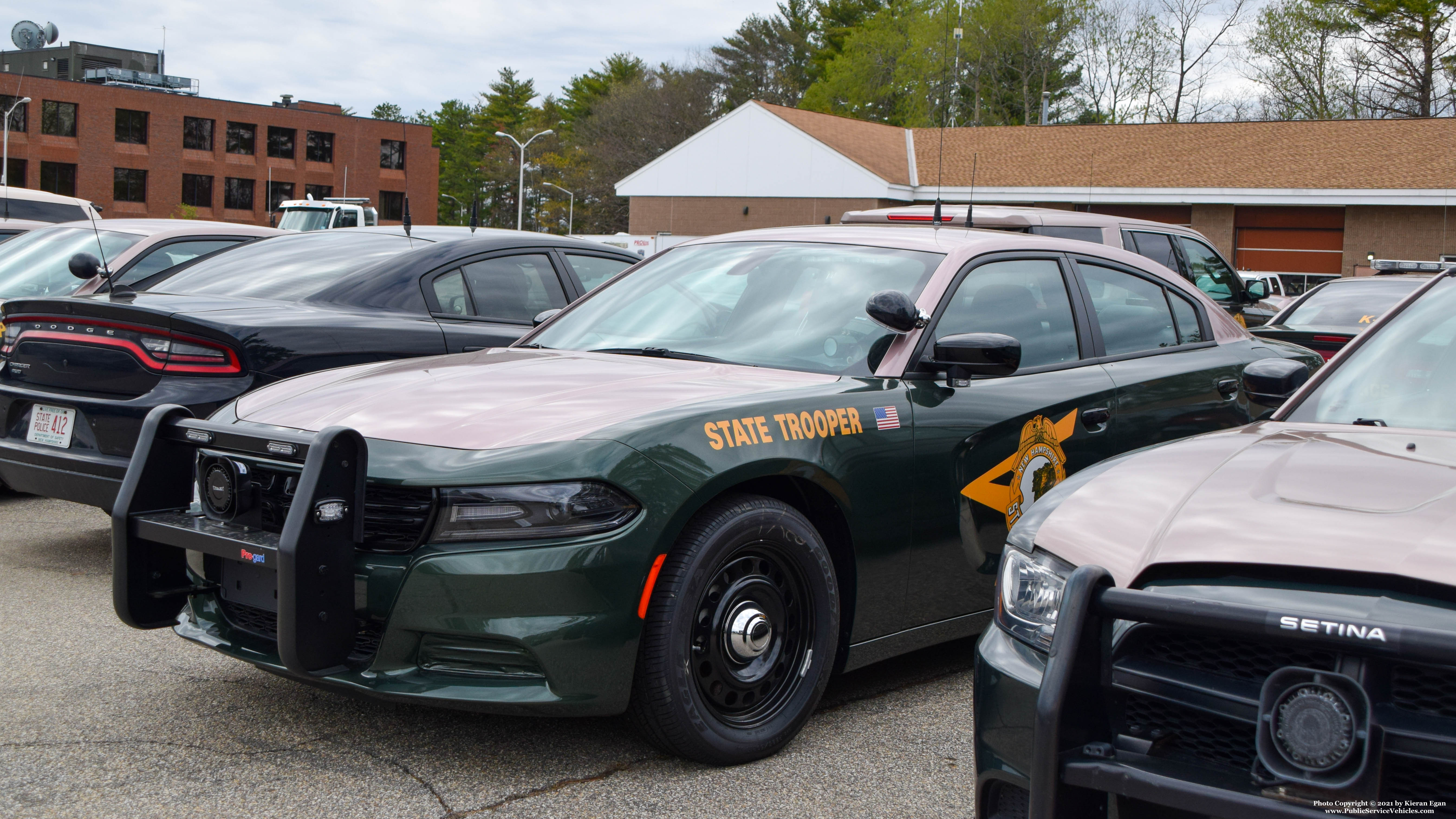 A photo  of New Hampshire State Police
            Cruiser 105, a 2020 Dodge Charger             taken by Kieran Egan