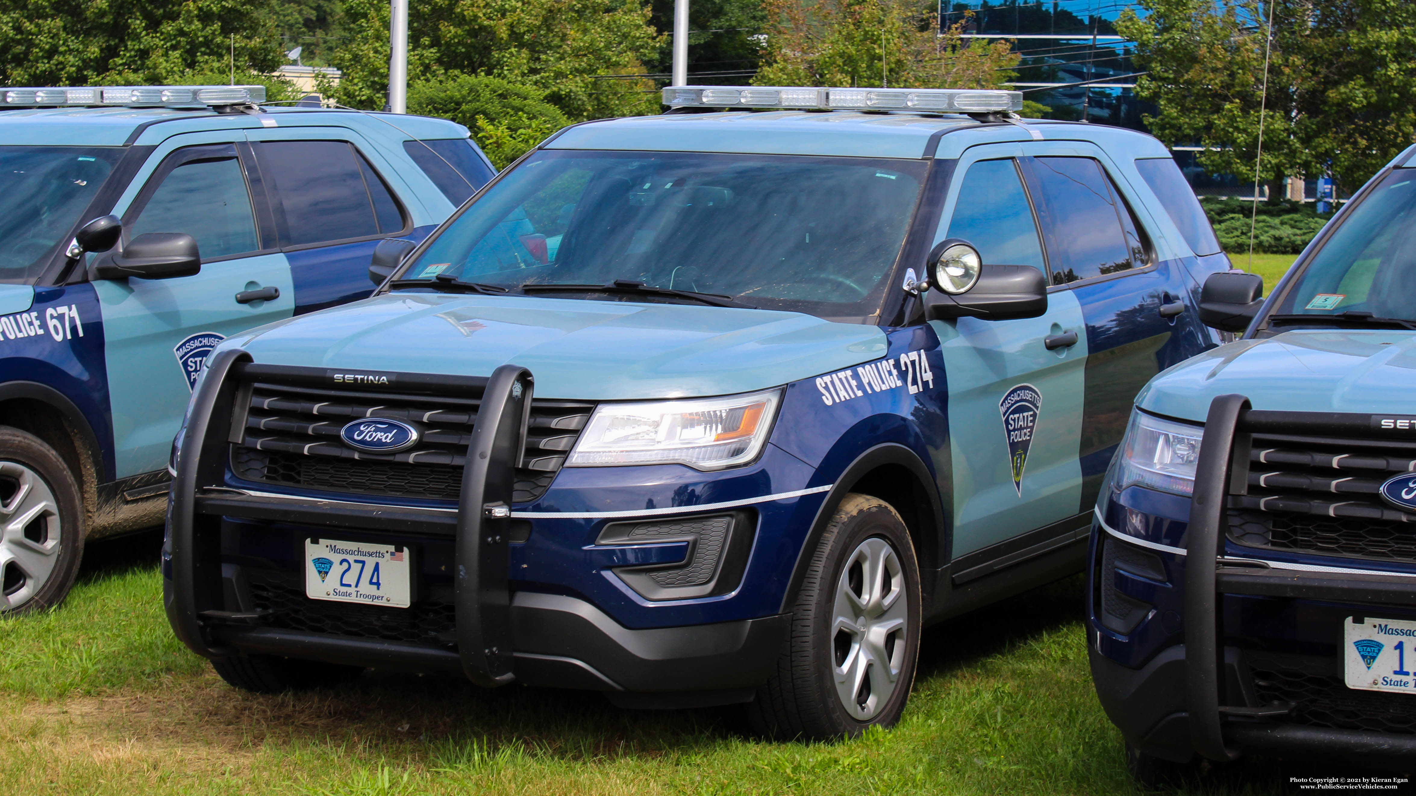 A photo  of Massachusetts State Police
            Cruiser 274, a 2019 Ford Police Interceptor Utility             taken by Kieran Egan