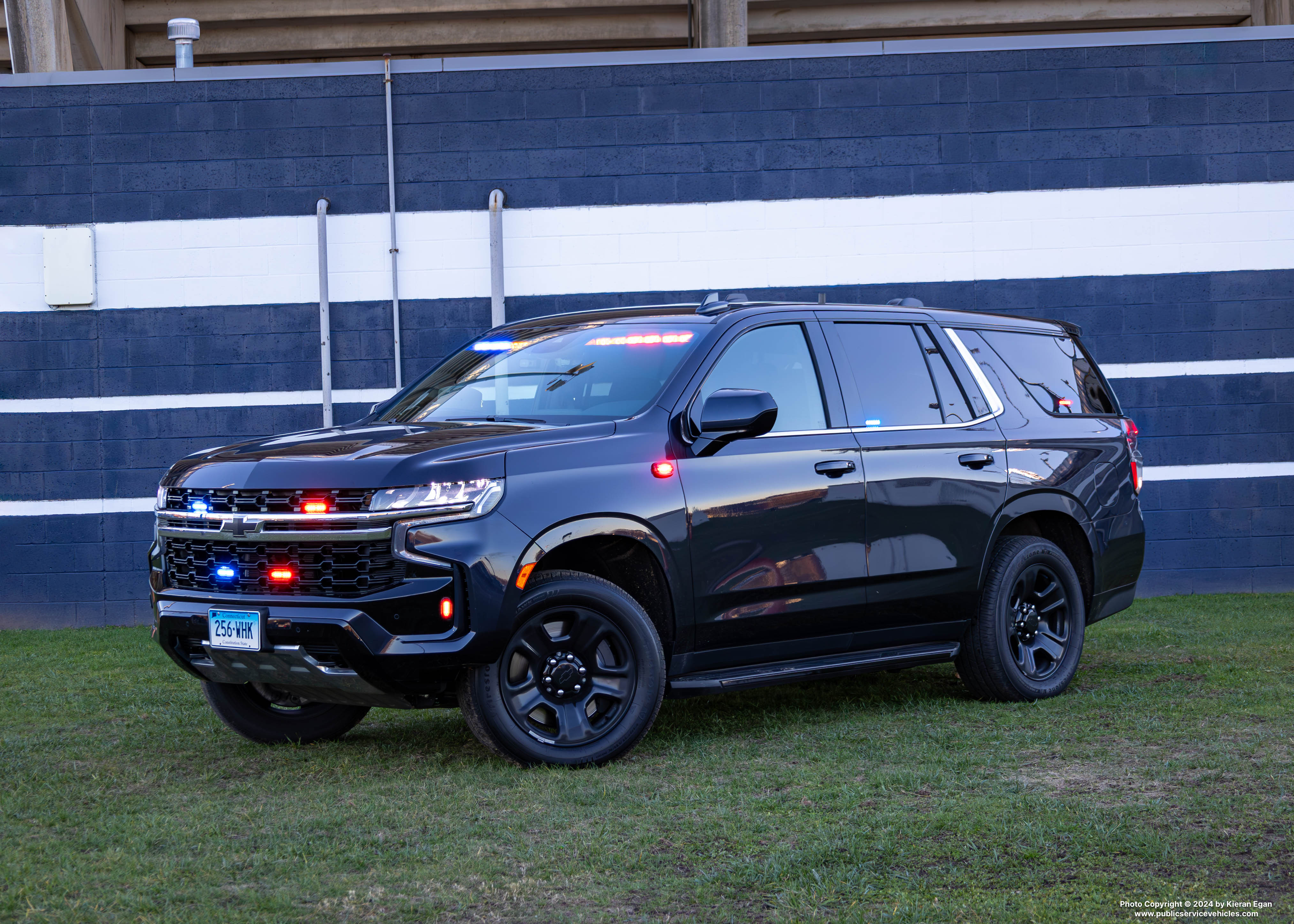 A photo  of Connecticut State Police
            Cruiser 256, a 2023 Chevrolet Tahoe             taken by Kieran Egan