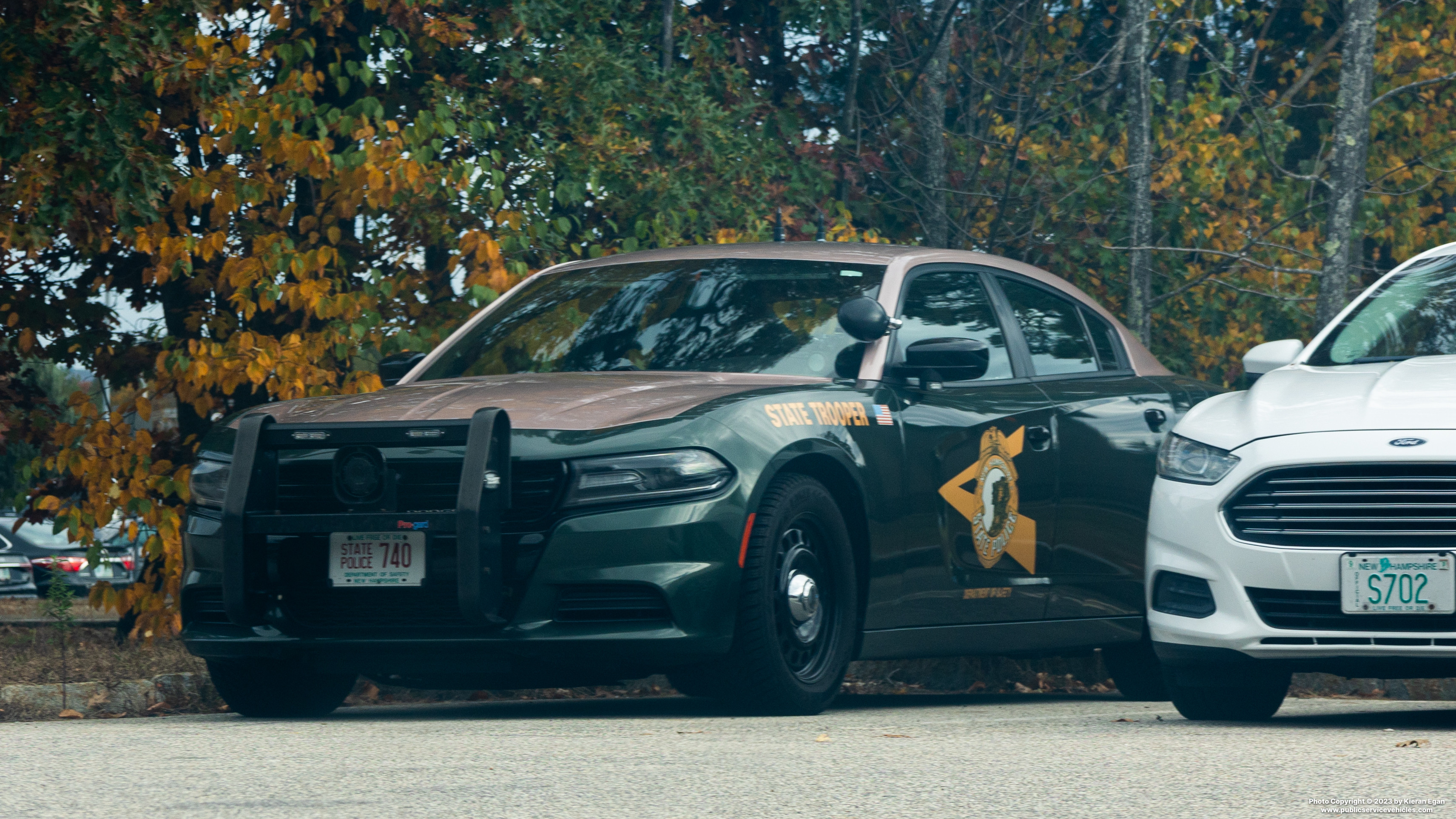 A photo  of New Hampshire State Police
            Cruiser 740, a 2015-2019 Dodge Charger             taken by Kieran Egan