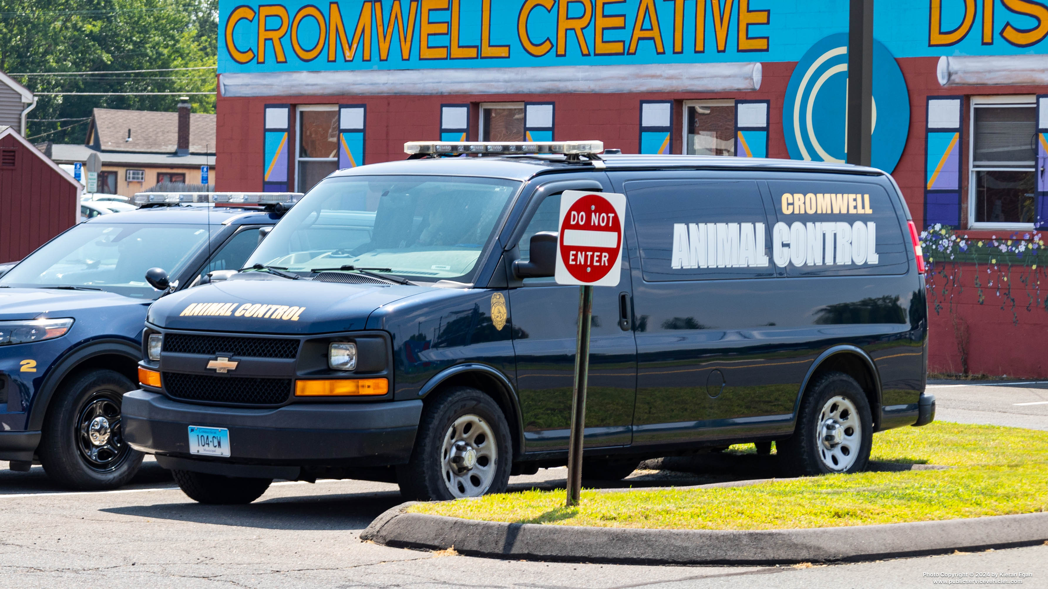 A photo  of Cromwell Police
            Animal Control Unit, a 2007-2020 Chevrolet Express             taken by Kieran Egan