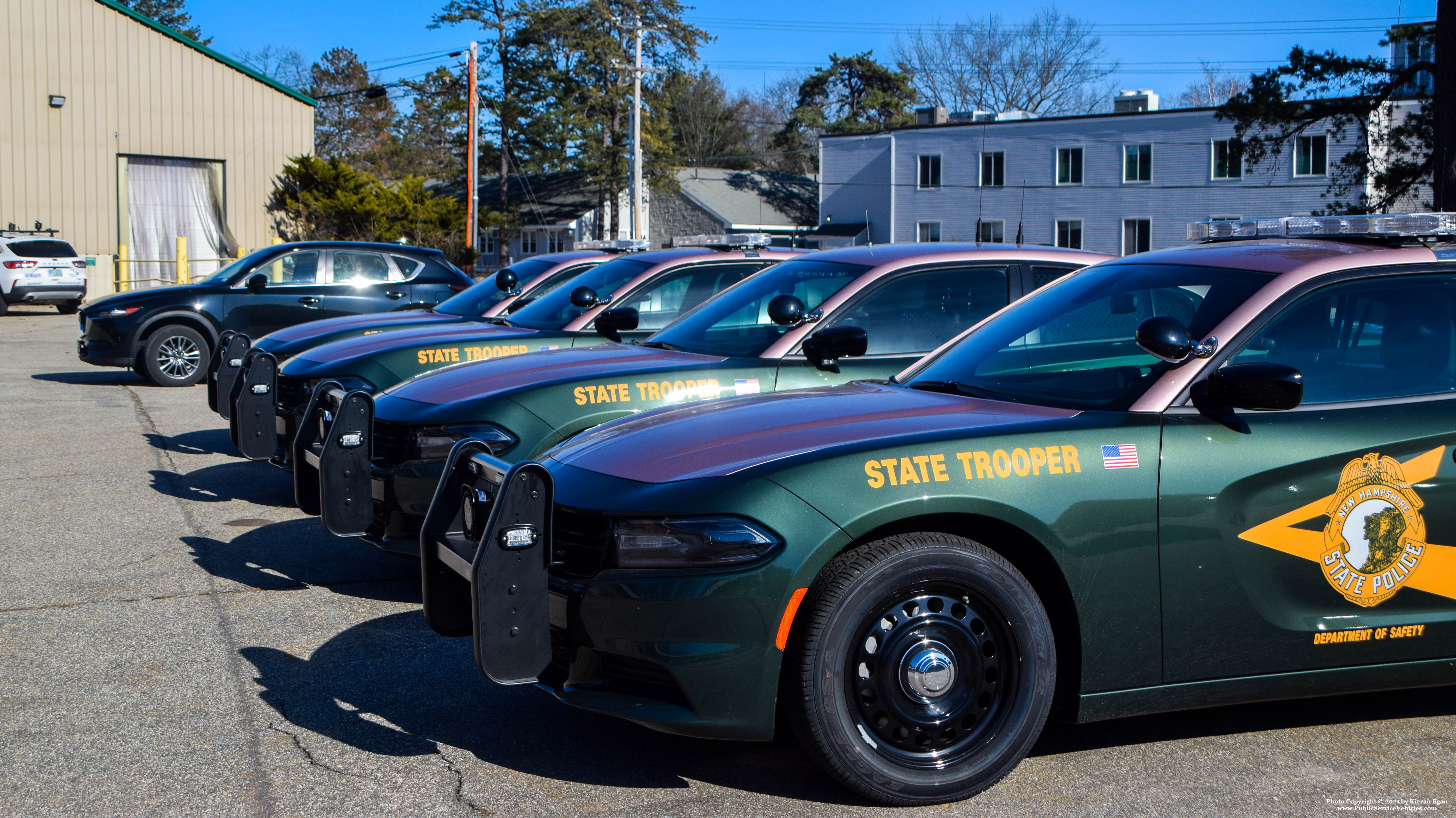 A photo  of New Hampshire State Police
            Cruiser 411, a 2020 Dodge Charger             taken by Kieran Egan