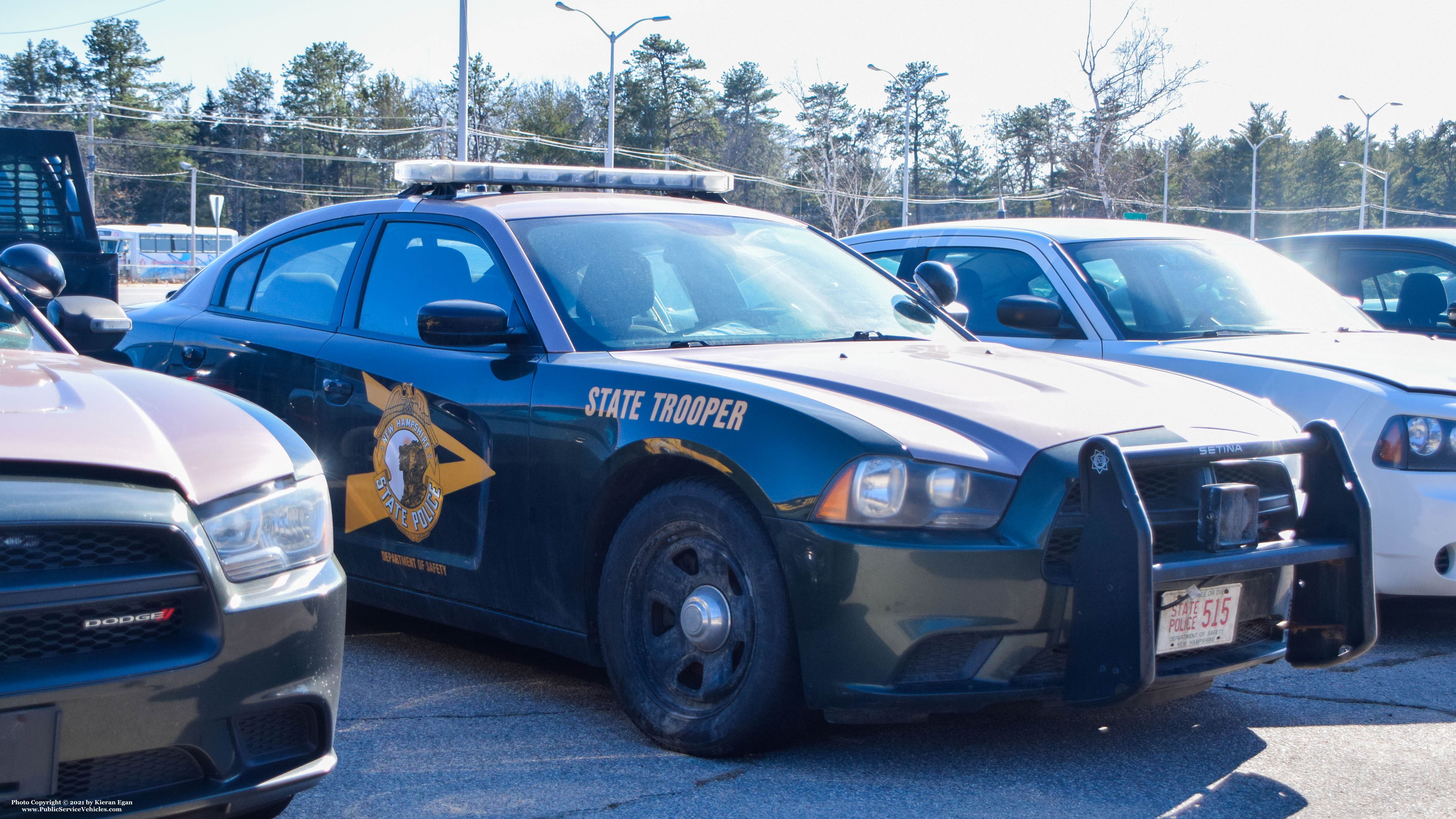 A photo  of New Hampshire State Police
            Cruiser 515, a 2011-2014 Dodge Charger             taken by Kieran Egan