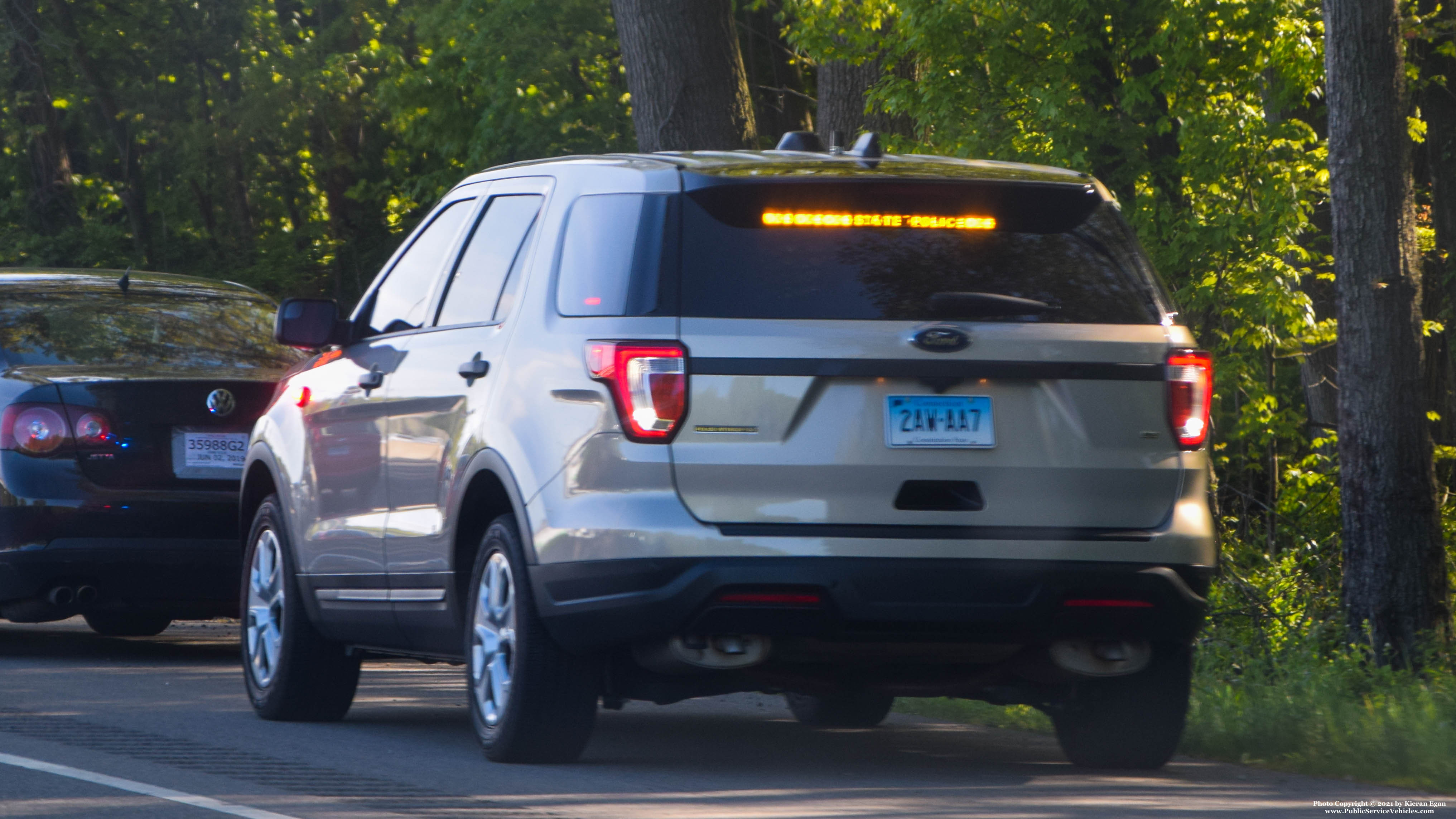 A photo  of Connecticut State Police
            Patrol Unit, a 2016-2019 Ford Police Interceptor Utility             taken by Kieran Egan