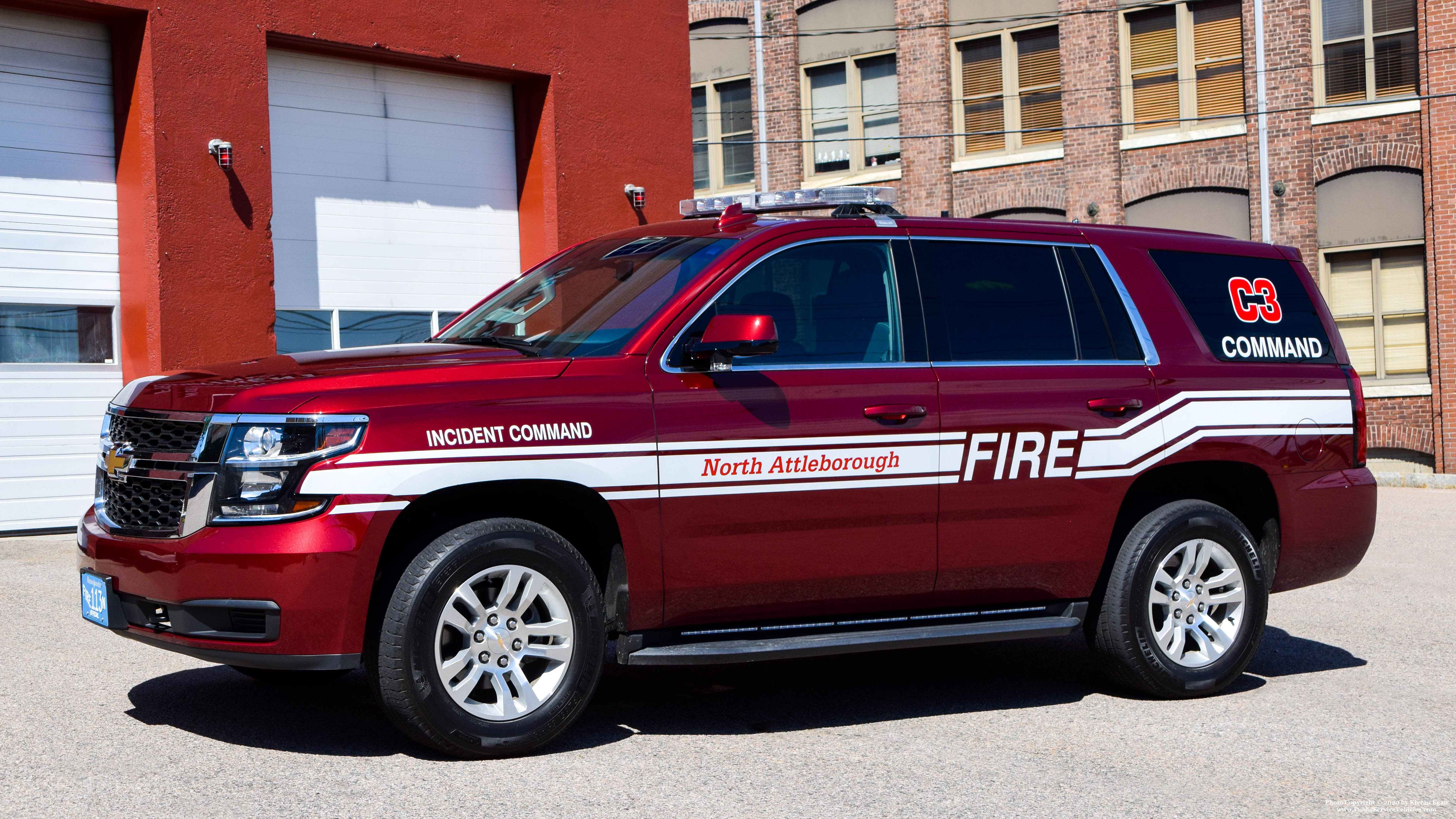 A photo  of North Attleborough Fire
            Car 3, a 2017 Chevy Tahoe             taken by Kieran Egan
