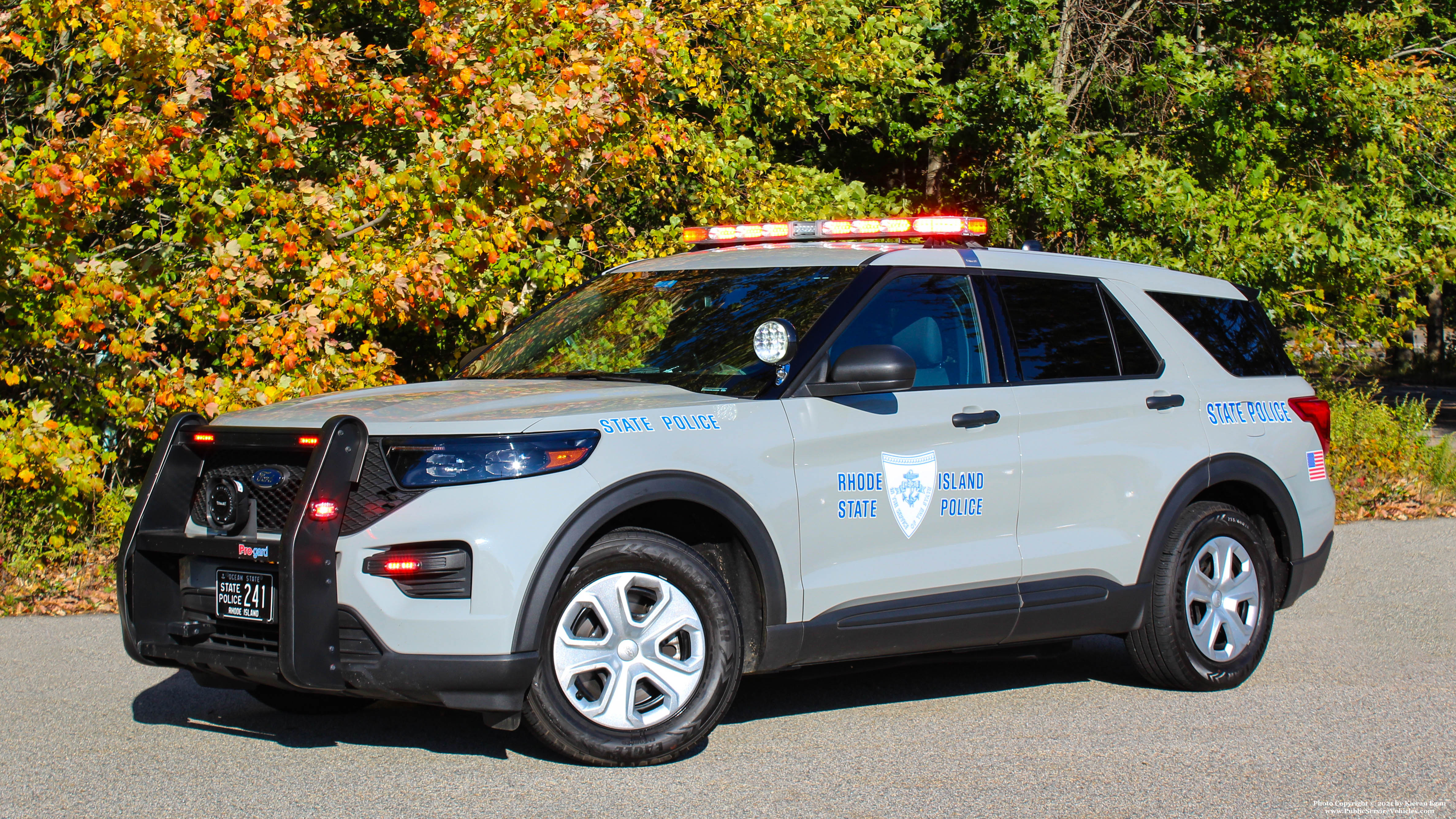 A photo  of Rhode Island State Police
            Cruiser 241, a 2020 Ford Police Interceptor Utility             taken by Kieran Egan