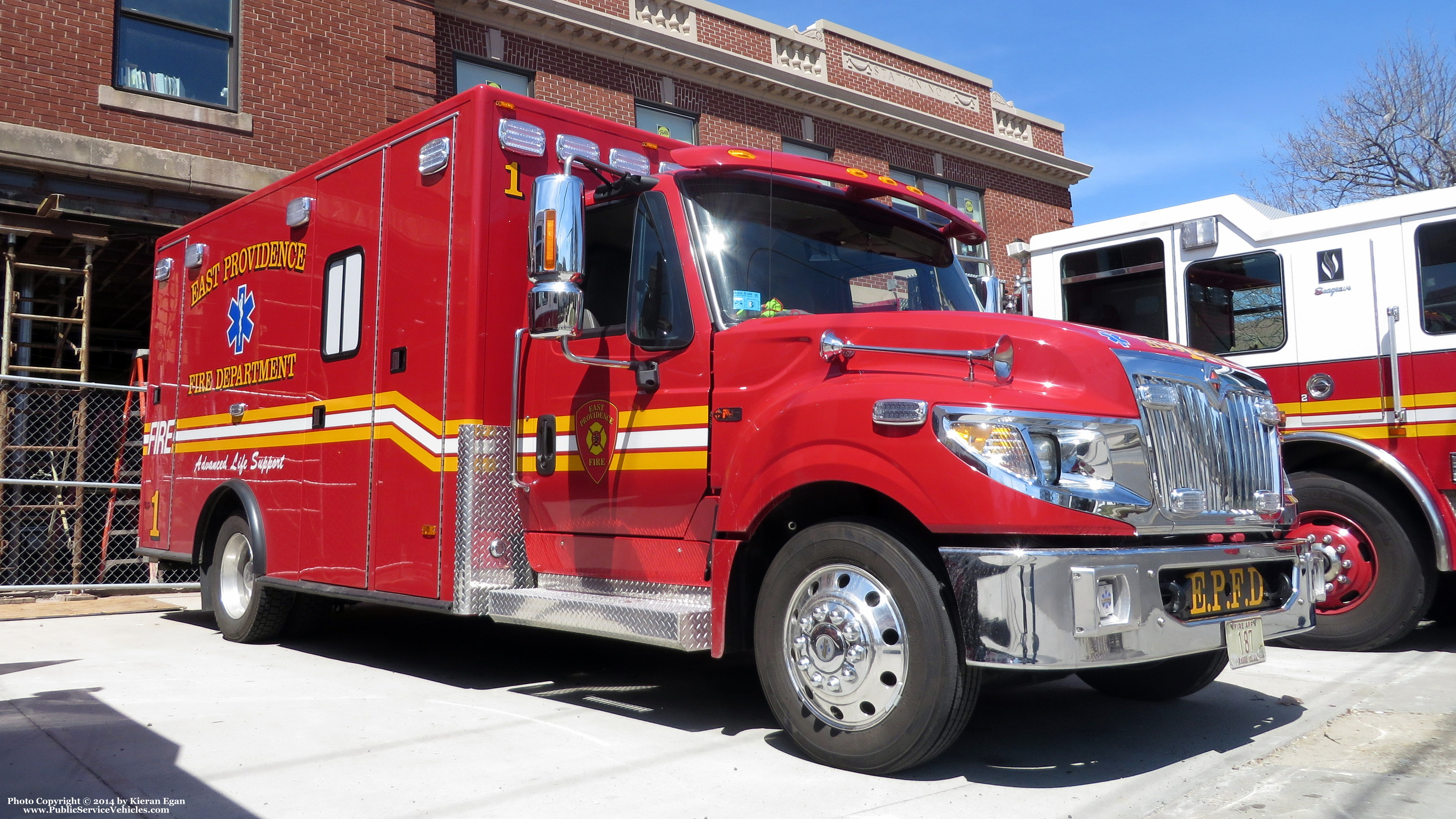 A photo  of East Providence Fire
            Rescue 1, a 2022 Ford F-550/PL Custom             taken by Kieran Egan
