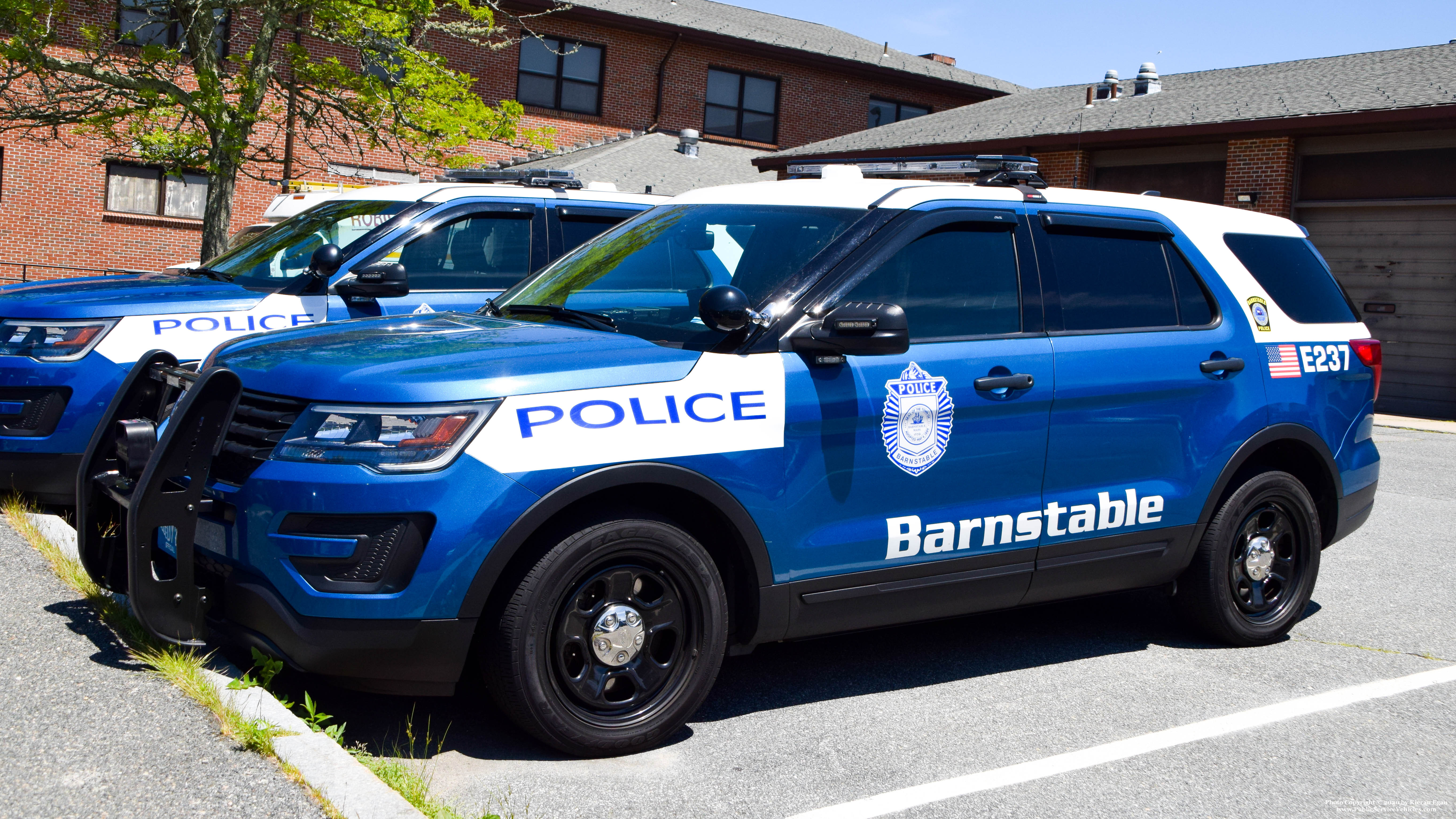 A photo  of Barnstable Police
            E-237, a 2018 Ford Police Interceptor Utility             taken by Kieran Egan