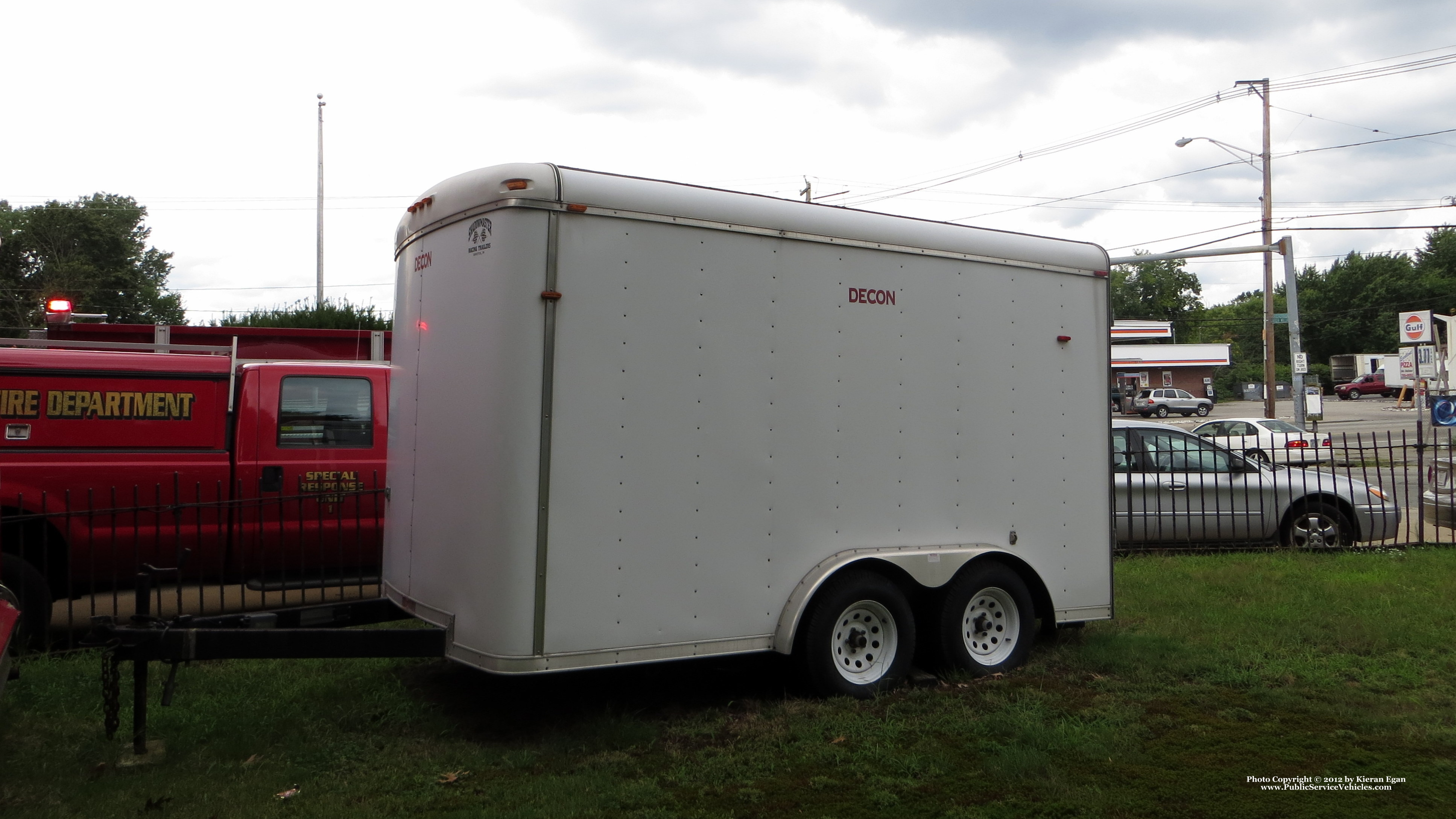 A photo  of Providence Fire
            Decon Trailer, a 1990-2010 Shadowmaster Racing Trailers Trailer             taken by Kieran Egan